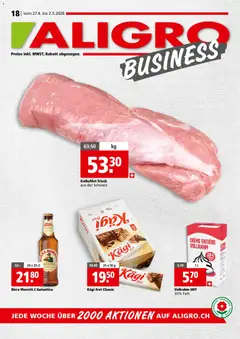 Aligro aktionen Business Schlieren, Gossau SG, Frauenfeld, Rapperswil-Jona, Sargans, Bern ab 27.04.2026 gültig