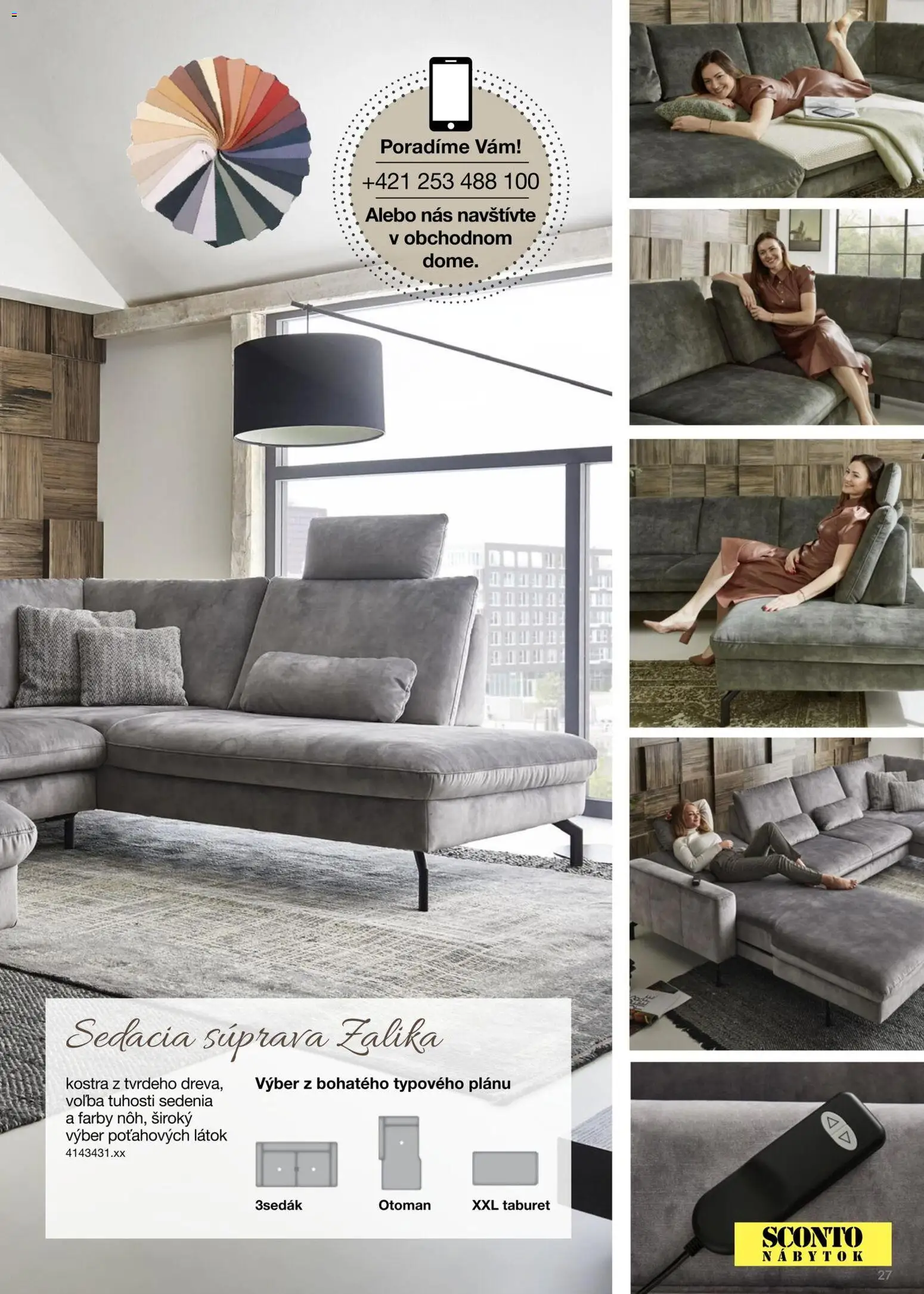 Nové Sconto nábytok akcie – leták je platný od 15.12.2025 | Strana: 27 | Produkty: Nábytok, Sedacia súprava, Taburet