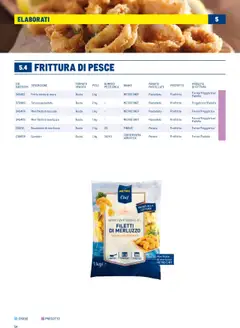 Anteprima del volantino Totano pastellato, Battered squid, pre-fried. valido a partire dal 30.06.2025 | Pagina: 54 | Prodotti: Pesce, Gamberi, Padella, Totano