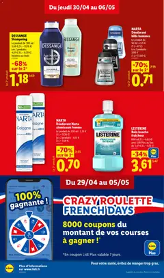 LIDL - Prévisualisation de NARTA Déodorant bille hommes, Le produit de 50 ml : 2,35 € (1 L = 47 €); Les 2 produits : 3,06 € (1 L = 33,60 €) valide à partir de 30.04.2026 | Page: 12