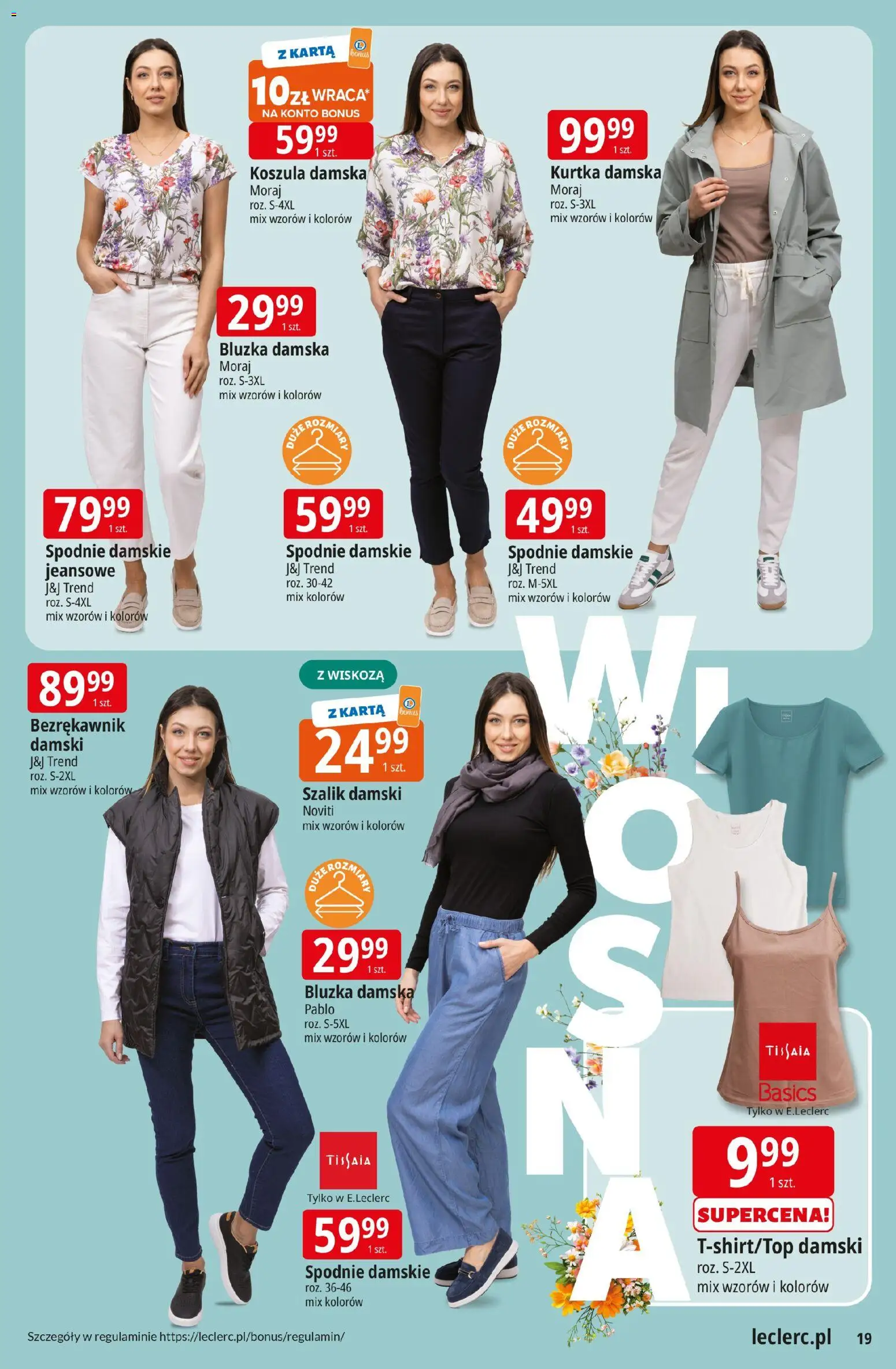 E.Leclerc gazetka - Kłodzko od 10.03.2026 | Strona: 19 | Produkty: Koszula, Bluzka, Kurtka, Szalik