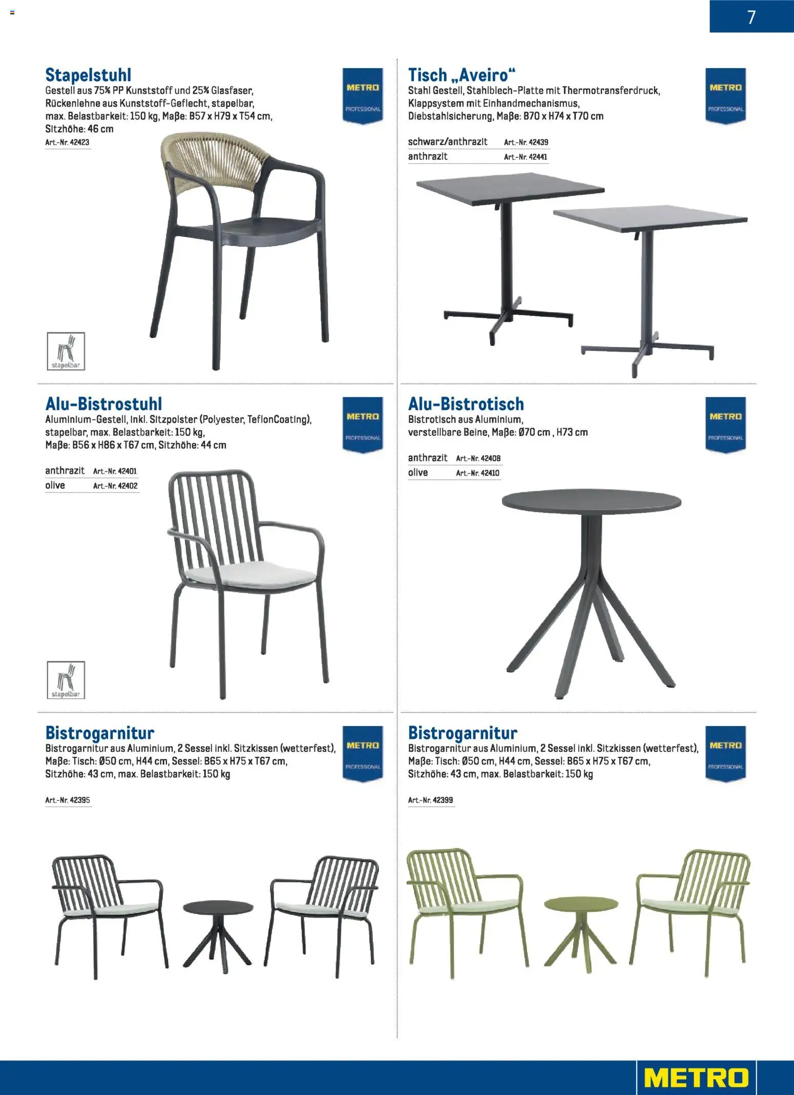 Metro Gast & Garten 2026 gültig ab 01.01.2026 | Seite: 7 | Produkte: Sessel, Tisch