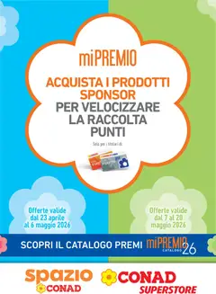 Anteprima del volantino Conad volantino Superstore Mi Premio Piemonte valido a partire dal 23.04.2026