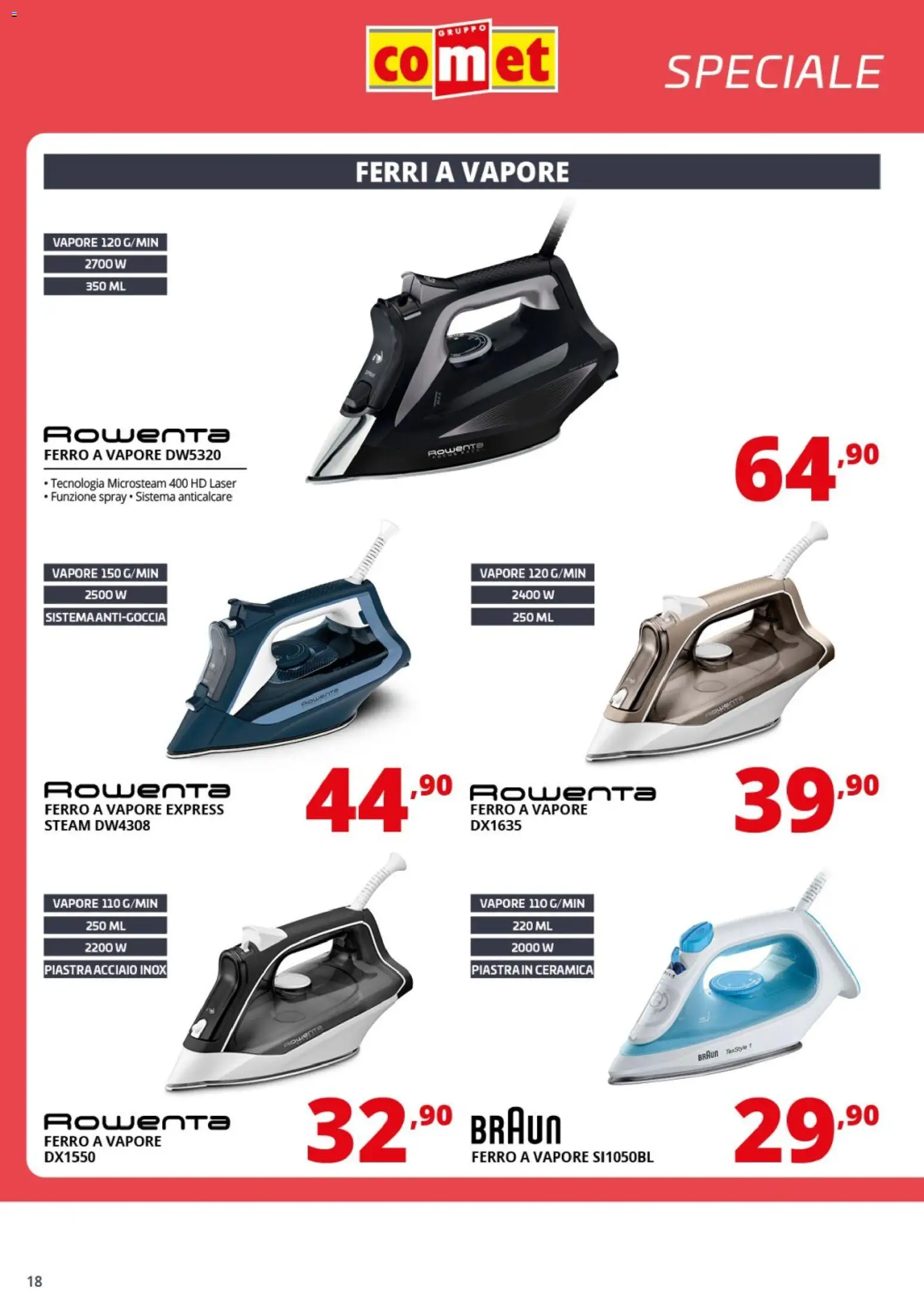 Volantino Comet del 06.03.2026 | Pagina: 18 | Prodotti: Anticalcare
