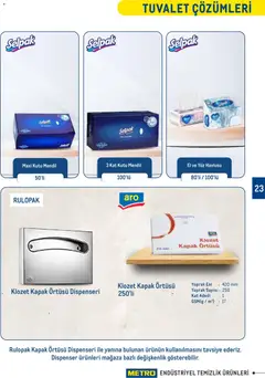 30.12.2025 tarihinden itibaren geçerli olan Metro kataloğu önizlemesi | Sayfa: 23 | Ürünler: Tuvalet, Mendil, Klozet kapak örtüsü, Yüz havlusu