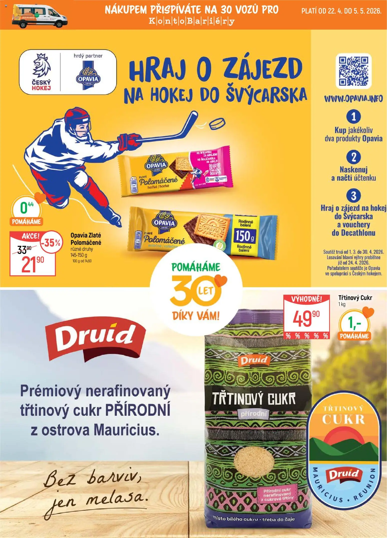 Globus leták - Ostrava od 22.04.2026 | Strana: 1 | Produkty: Třtinový cukr, Čaje, Cukr