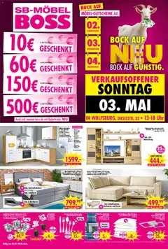 SB Möbel Boss Prospekt Wolfsburg ab 01.05.2026 gültig