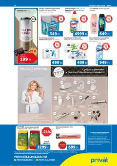 PRIVÁT akciós újság - amely érvényes a következő dátumtól: 30.04.2026 | Oldal: 4 | Termékek: Papírtörlő, Hajszárító, Öblítő, Sör