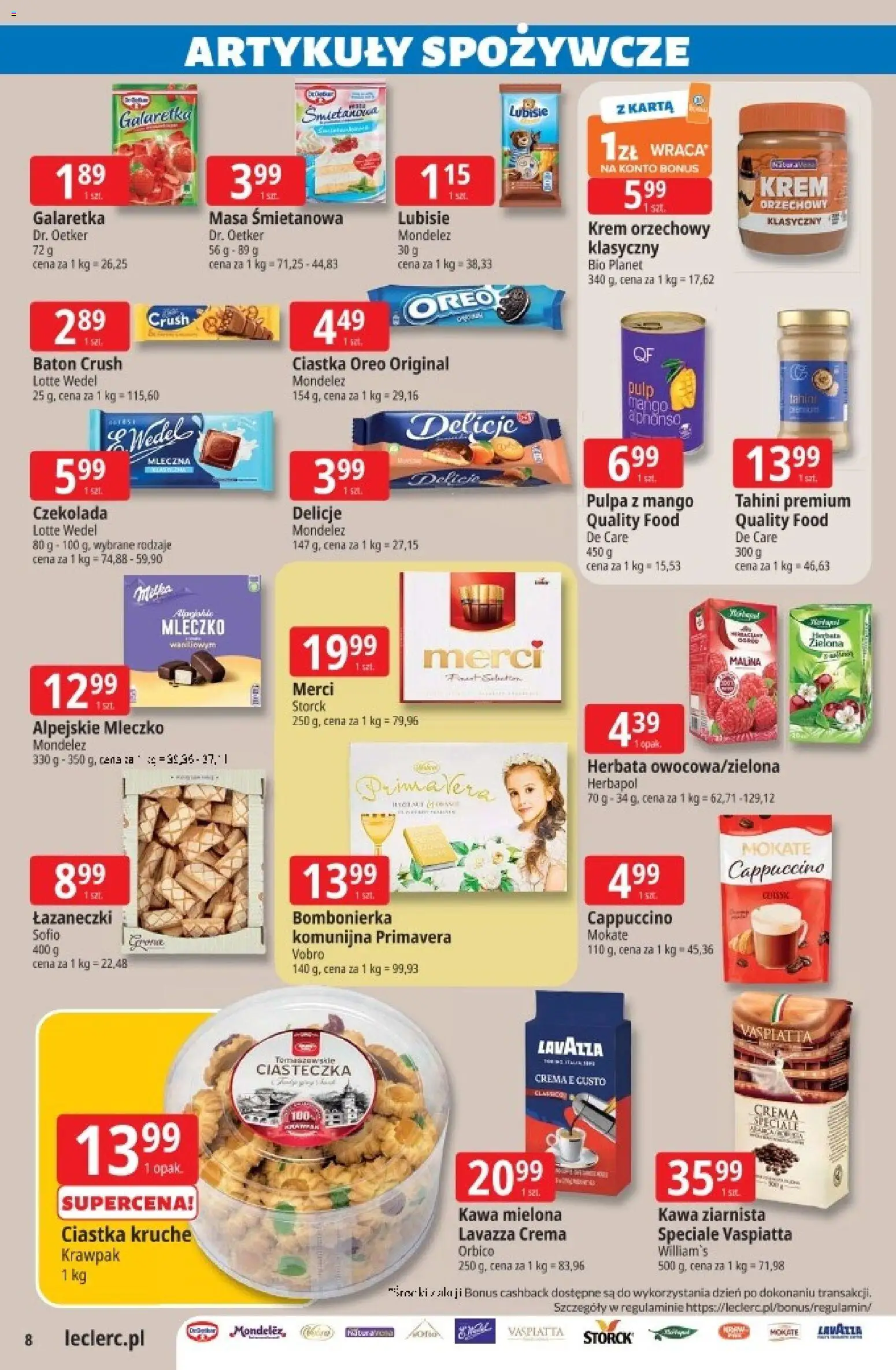 E.Leclerc gazetka - Zamość od 05.05.2026 | Strona: 8 | Produkty: Karta, Kawa, Herbata, Krem
