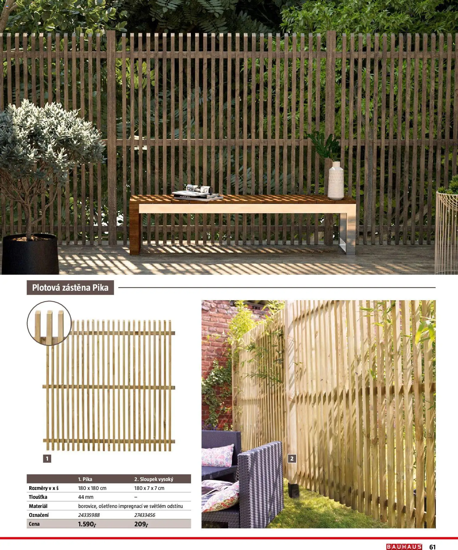 Bauhaus katalog Ploty a zahradní domky od 11.03.2026 | Strana: 61