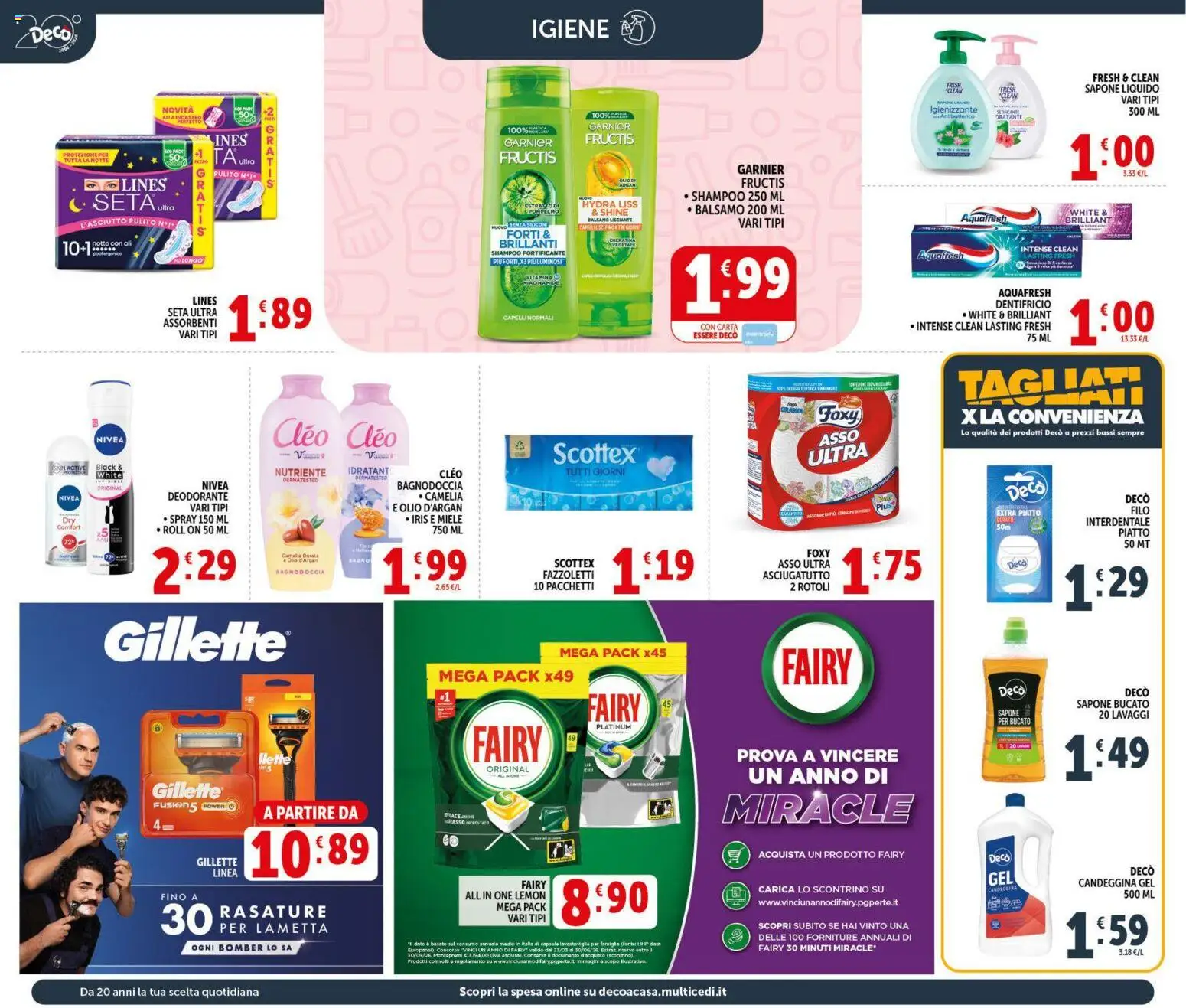 Volantino Decò del 09.04.2026 | Pagina: 18 | Prodotti: Fazzoletti, Piatto, Asciugatutto, Miele