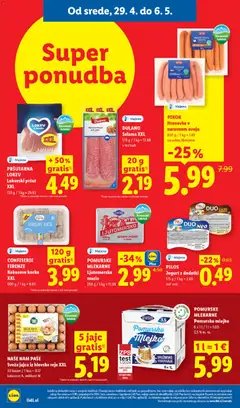 Lidl katalog akcije – veljaven od 29.04.2026 | Stran: 8 | Izdelki: Pršut, Kos, Maslo, Salama