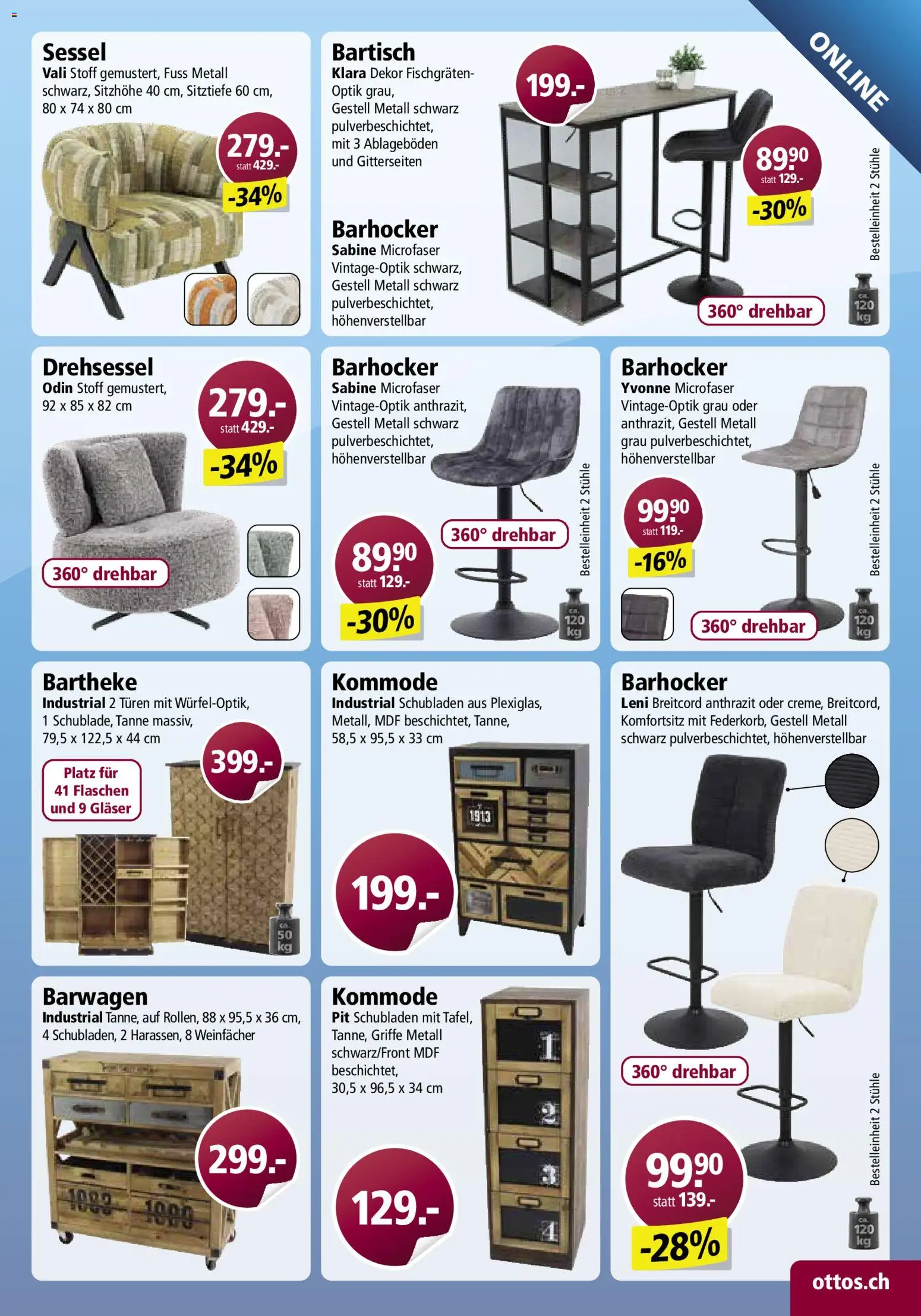 Otto's aktionen Online – gültig ab 09.03.2026 | Seite: 27 | Produkte: Kommode, Sessel, Barwagen, Barhocker