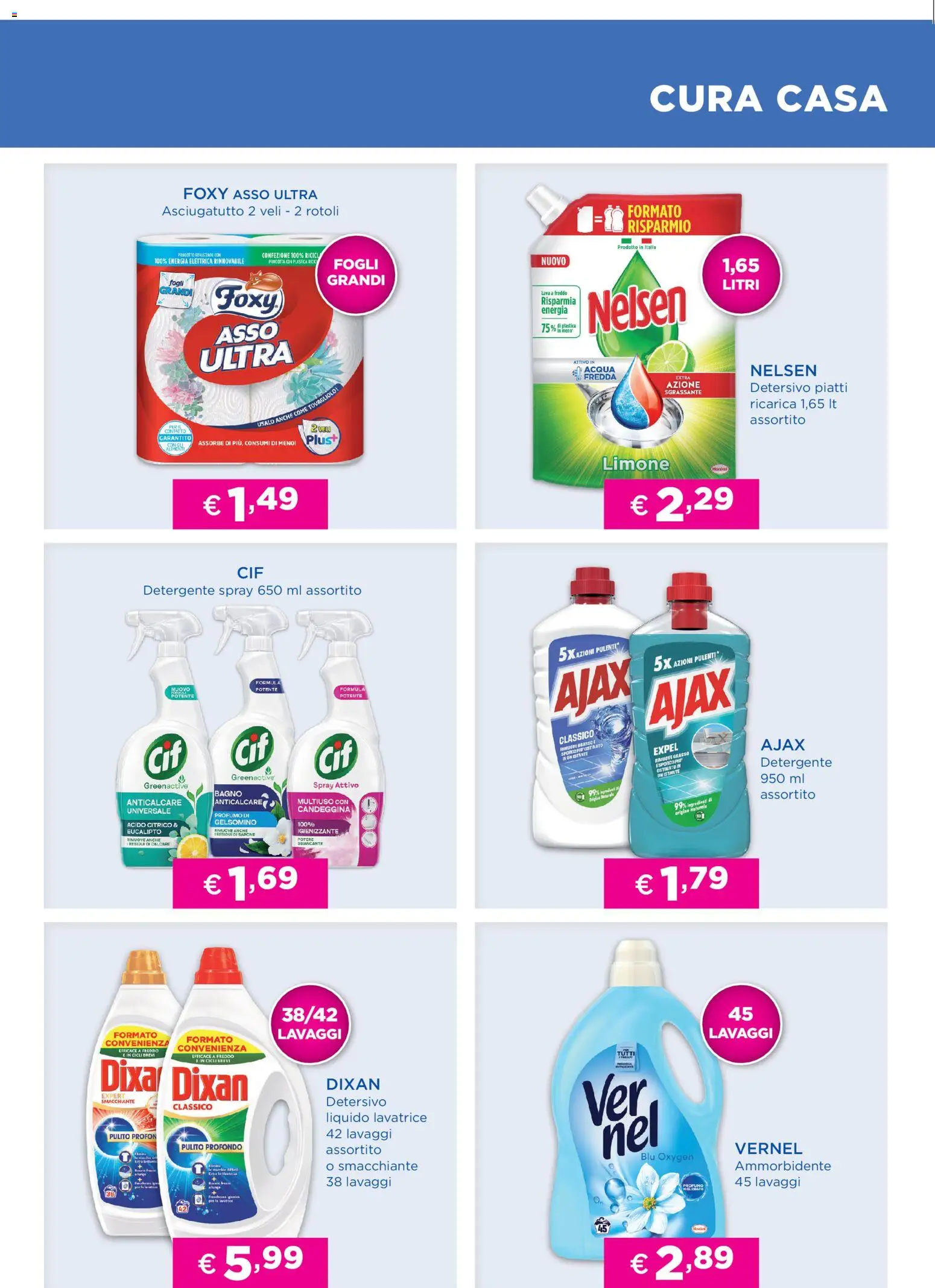 Volantino Acqua e Sapone del 29.04.2026 | Pagina: 7 | Prodotti: Sapone, Ammorbidente, Anticalcare, Lavatrice