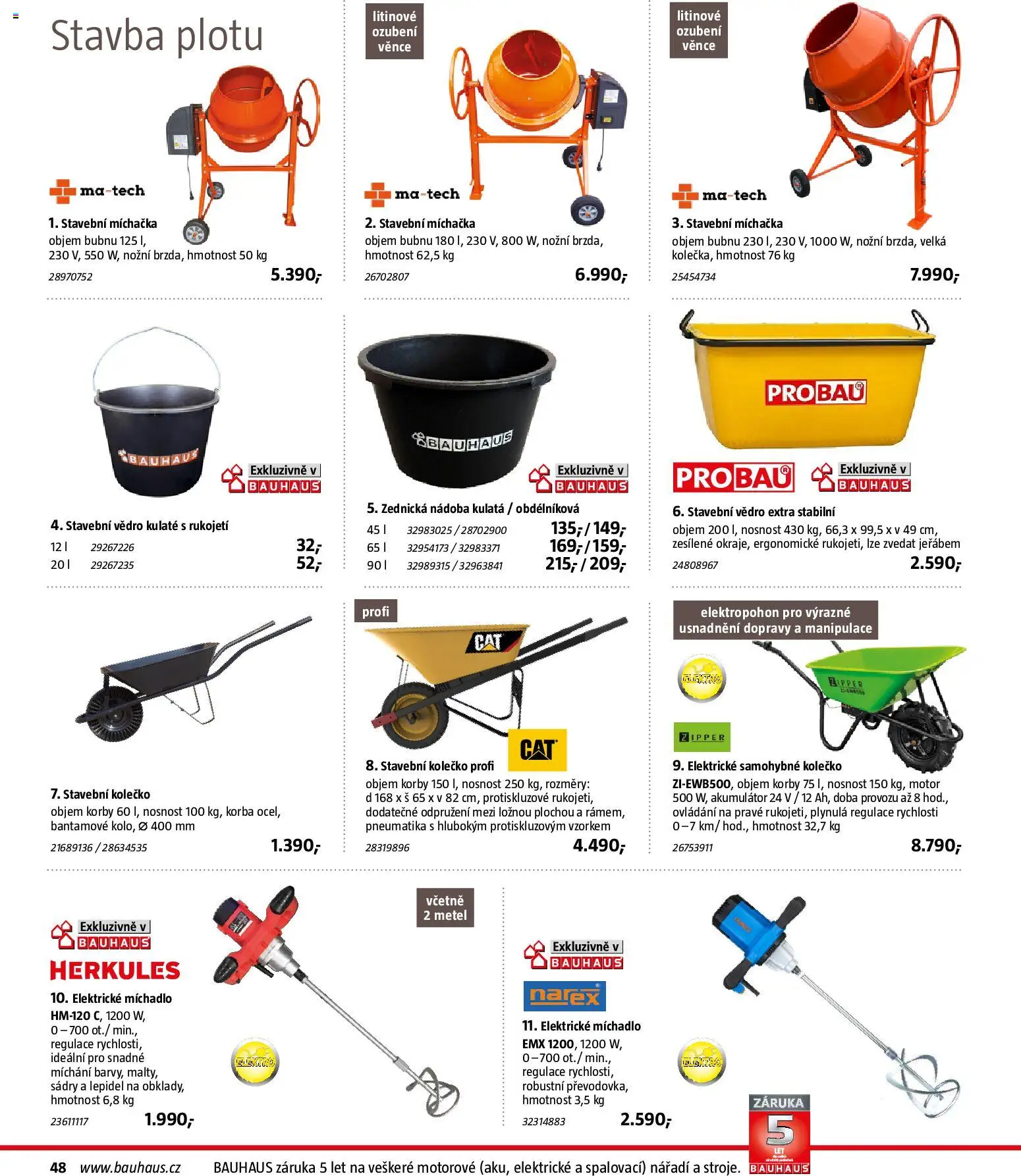 Bauhaus katalog Ploty a zahradní domky od 11.03.2026 | Strana: 48 | Produkty: Nářadí