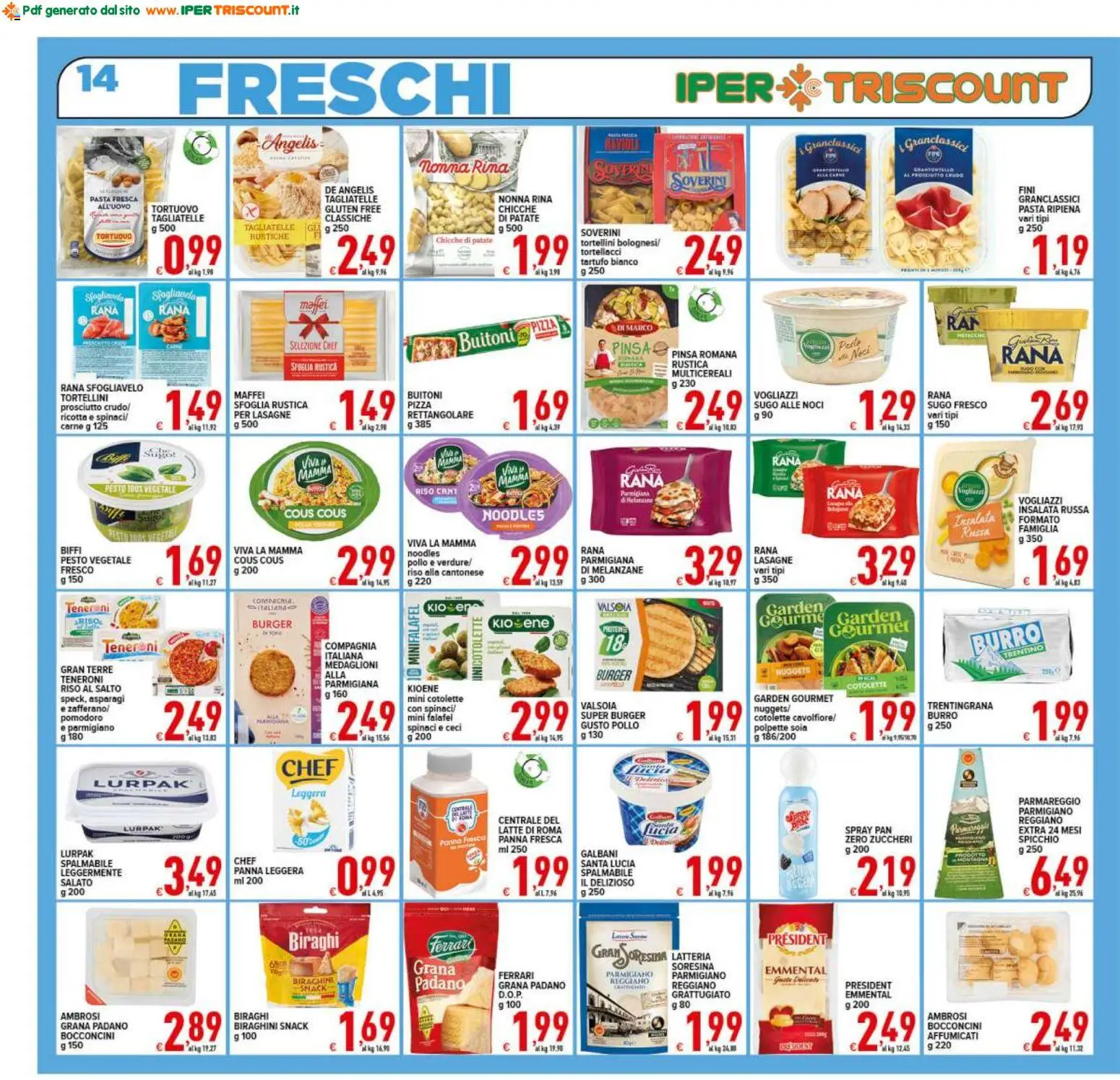 Volantino Ipertriscount del 29.04.2026 | Pagina: 14 | Prodotti: Pollo, Prosciutto, Cous cous, Sugo