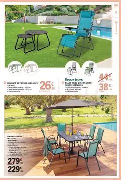 Vista previa E.Leclerc Al Aire Libre válido desde el 27.04.2026 | Página: 9 | Productos: Sillón, Mesa