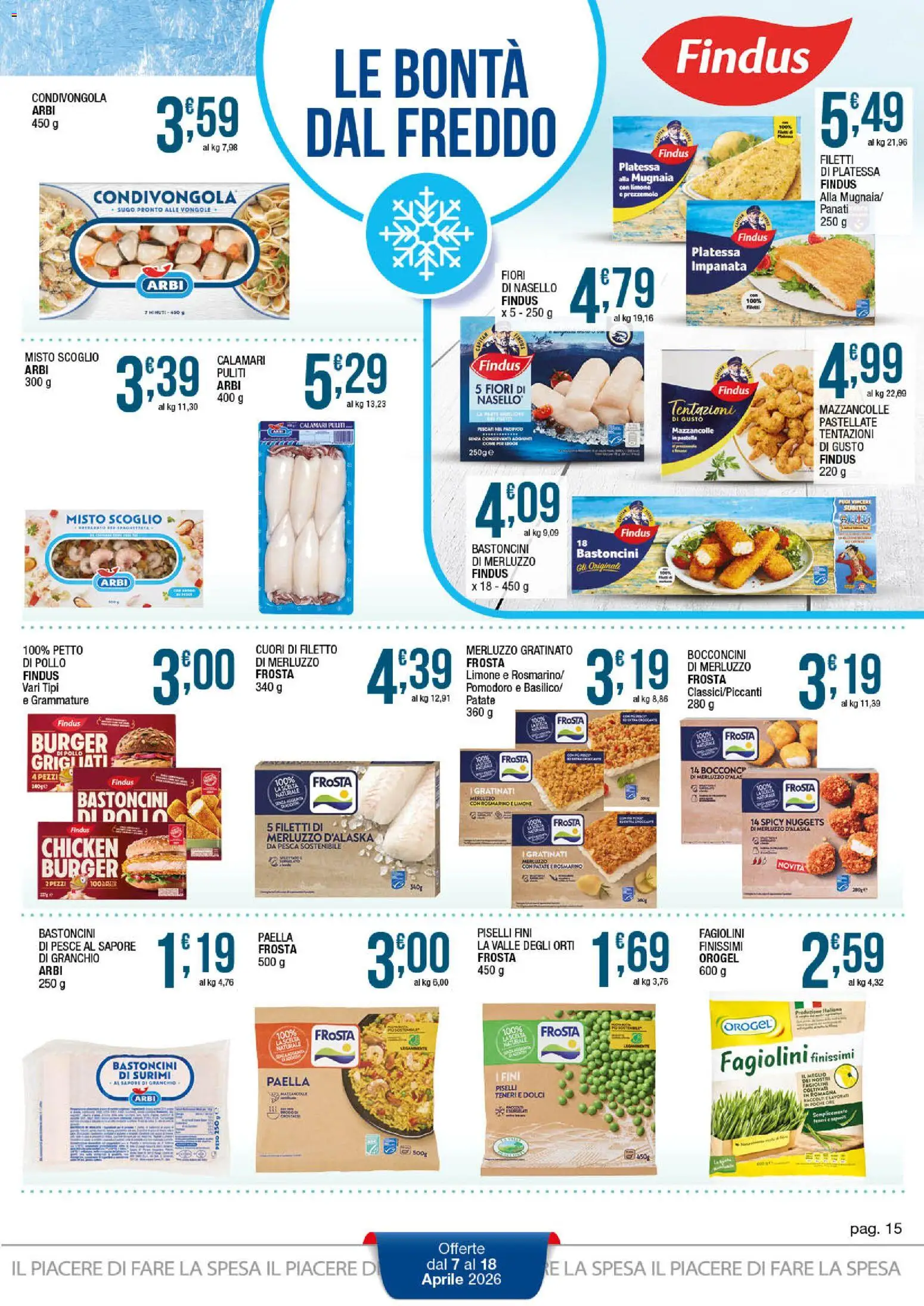 Volantino Sidis del 07.04.2026 | Pagina: 15 | Prodotti: Rosmarino, Pesca, Fagiolini, Paella