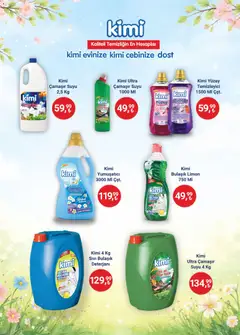 10.04.2026 tarihinden itibaren geçerli olan Kim Market kataloğu önizlemesi | Sayfa: 4 | Ürünler: Yumuşatıcı, Bulaşık deterjanı, Yağ, Limon