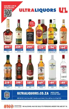 Ultra Liquors specials catalogue – valid from 16.04.2026 | Page: 1