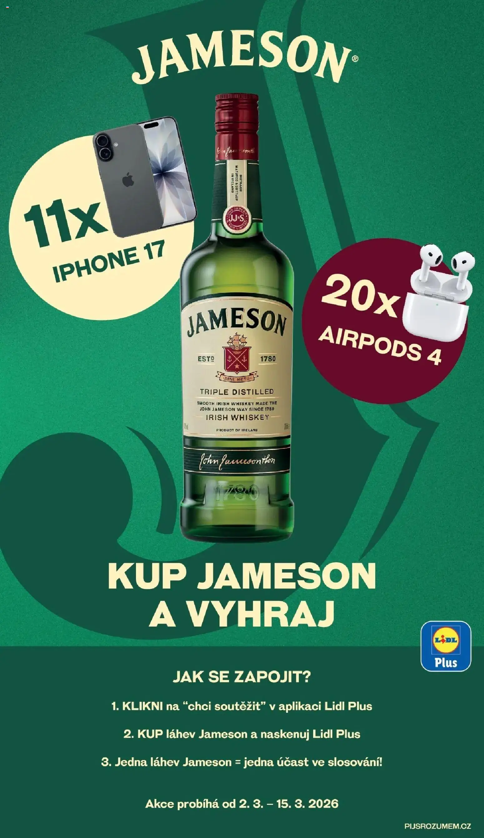 Lidl aktuální leták od 12.03.2026 | Strana: 18 | Produkty: Whiskey, Jameson, Airpods, Apple