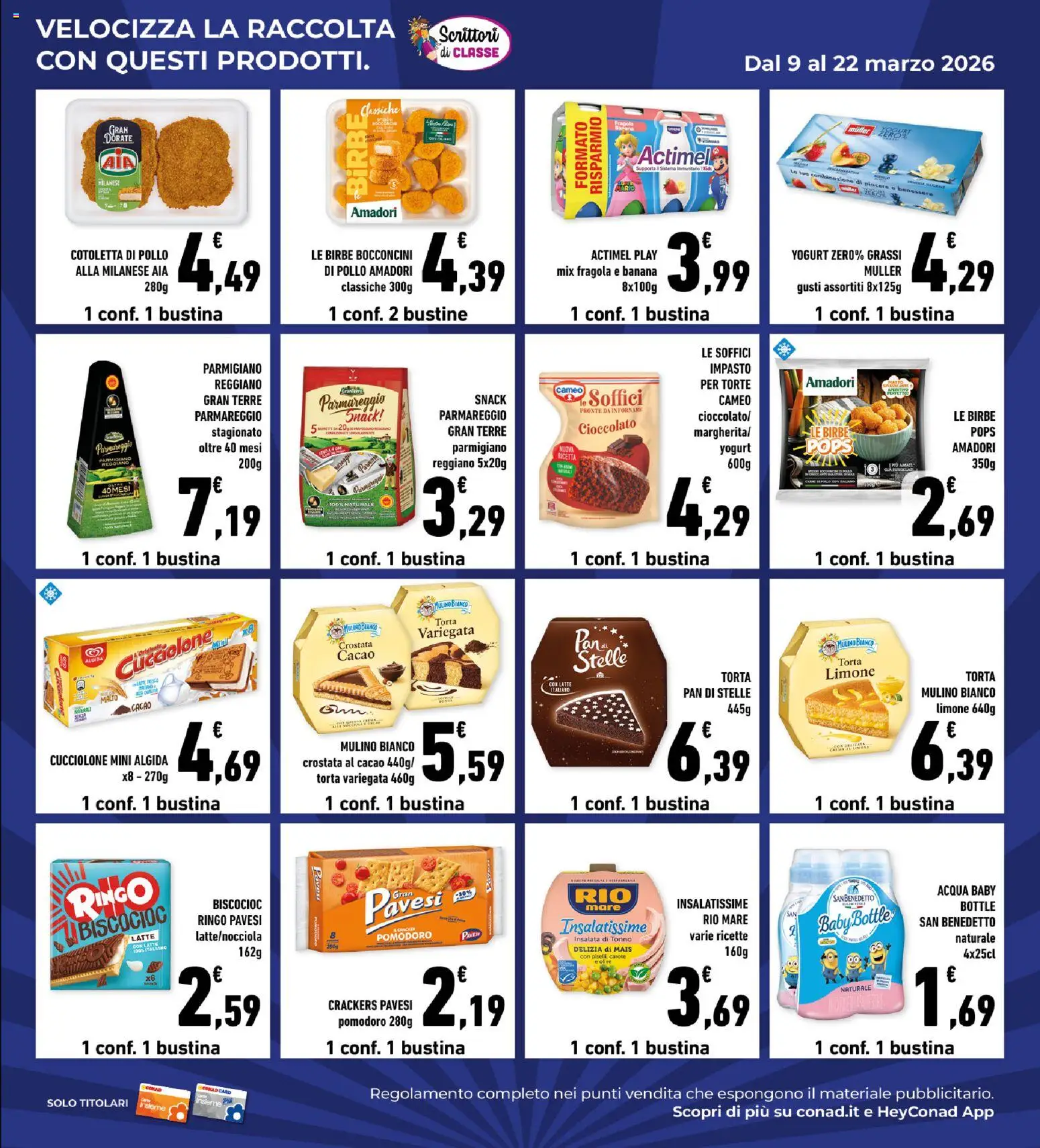 Volantino Conad del 11.03.2026 | Pagina: 27 | Prodotti: Yogurt, Cioccolato, Tonno, Torta