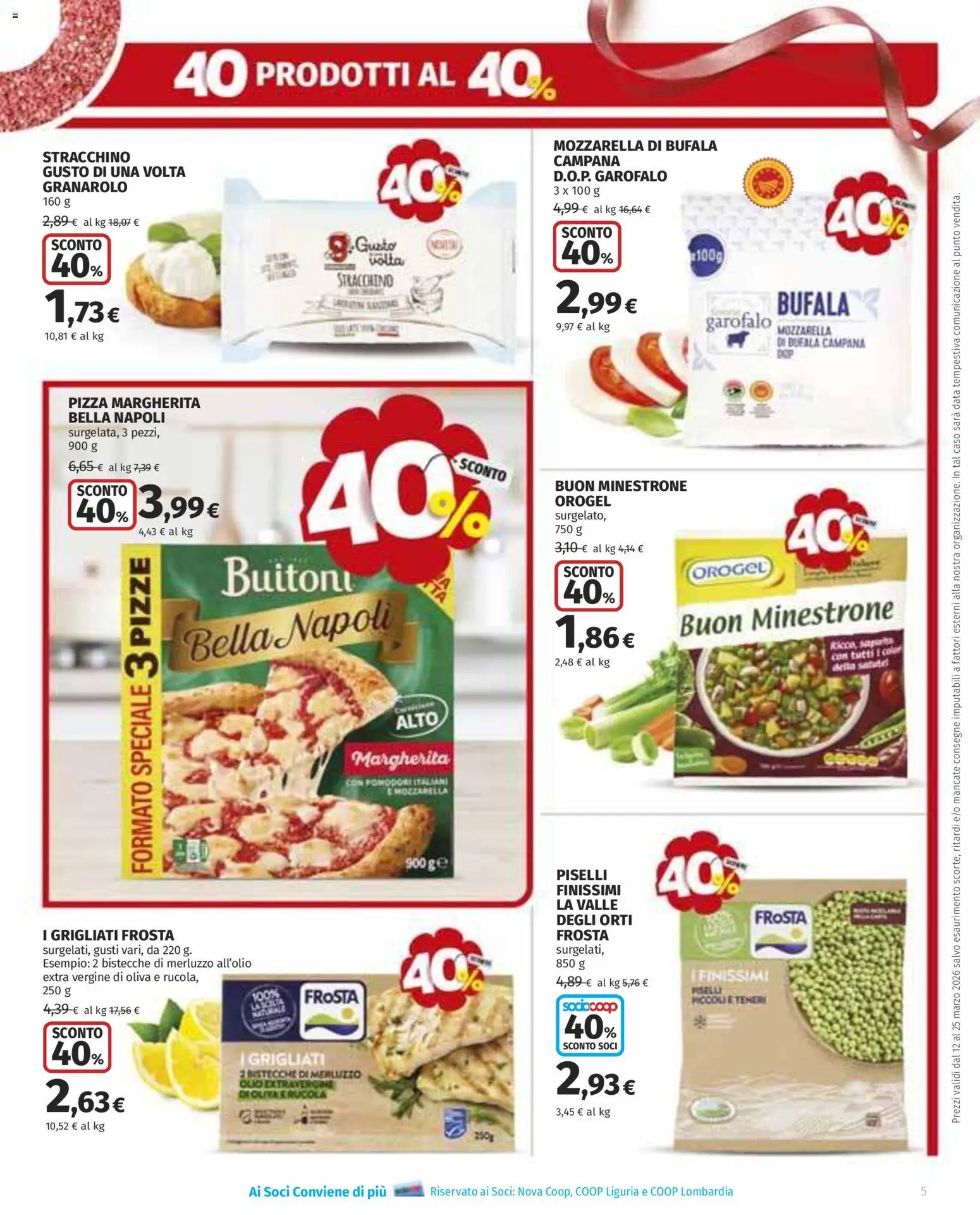 Volantino Ipercoop del 12.03.2026 | Pagina: 5 | Prodotti: Pizza, Rucola, Merluzzo, Olio