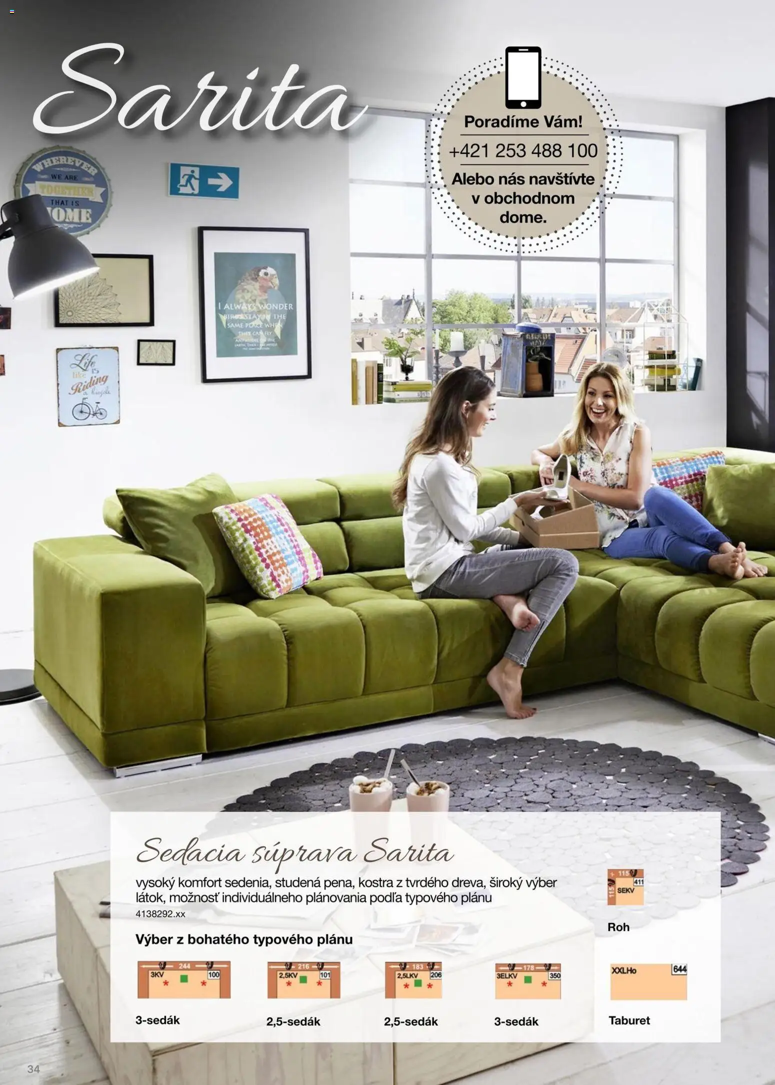 Nové Sconto nábytok akcie – leták je platný od 15.12.2025 | Strana: 34 | Produkty: Sedacia súprava, Taburet