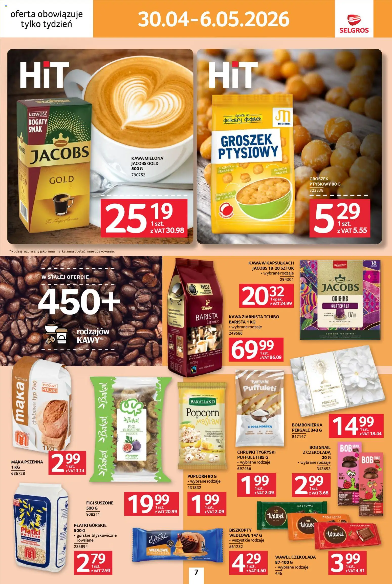 Selgros cash&carry gazetka - Jeszcze więcej super promocji od 30.04.2026 | Strona: 7 | Produkty: Chrupki, Bombonierka, Tchibo, Figi suszone