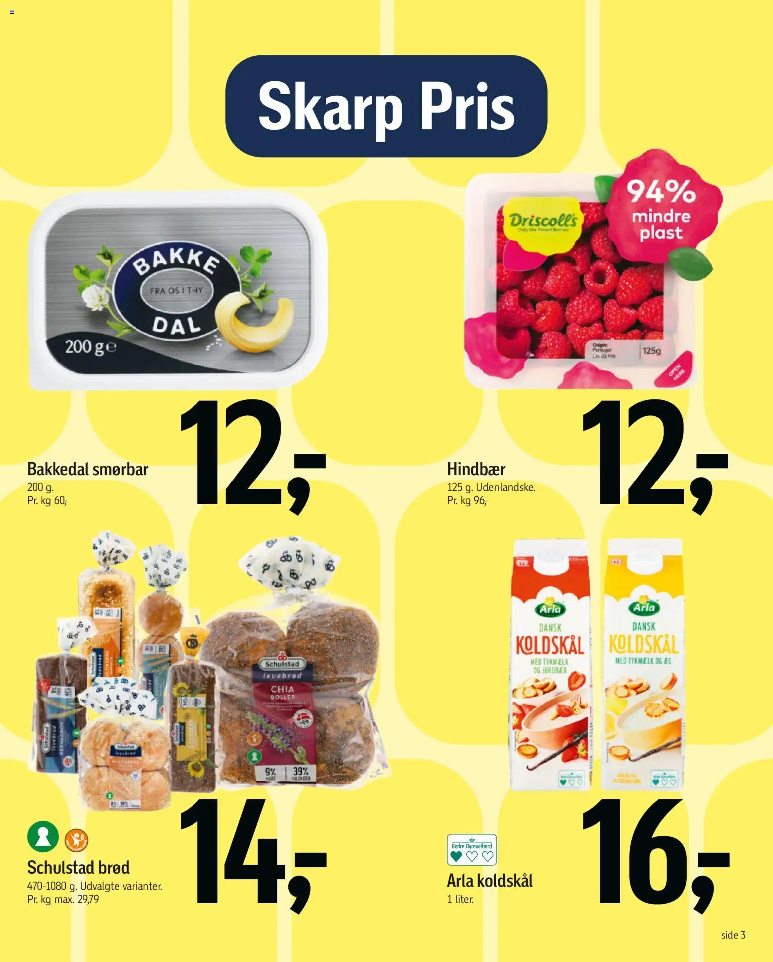 Føtex tilbudsavis – gyldig fra 01.05.2026 | Side: 3 | Produkter: Æg, Brød, Koldskål, Hindbær