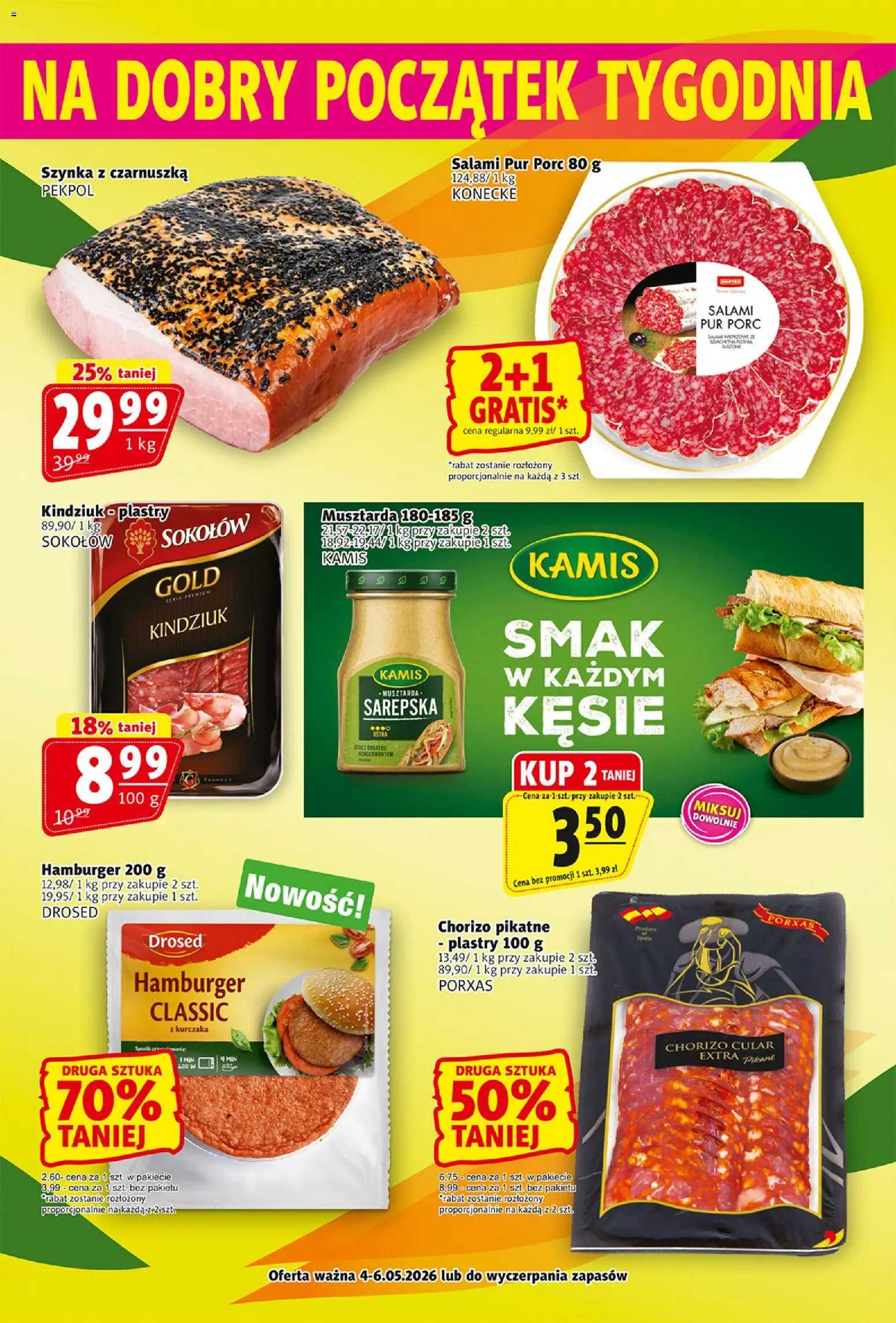 Prim Market gazetka od 30.04.2026 | Strona: 21 | Produkty: Hamburger, Szynka, Musztarda, Salami