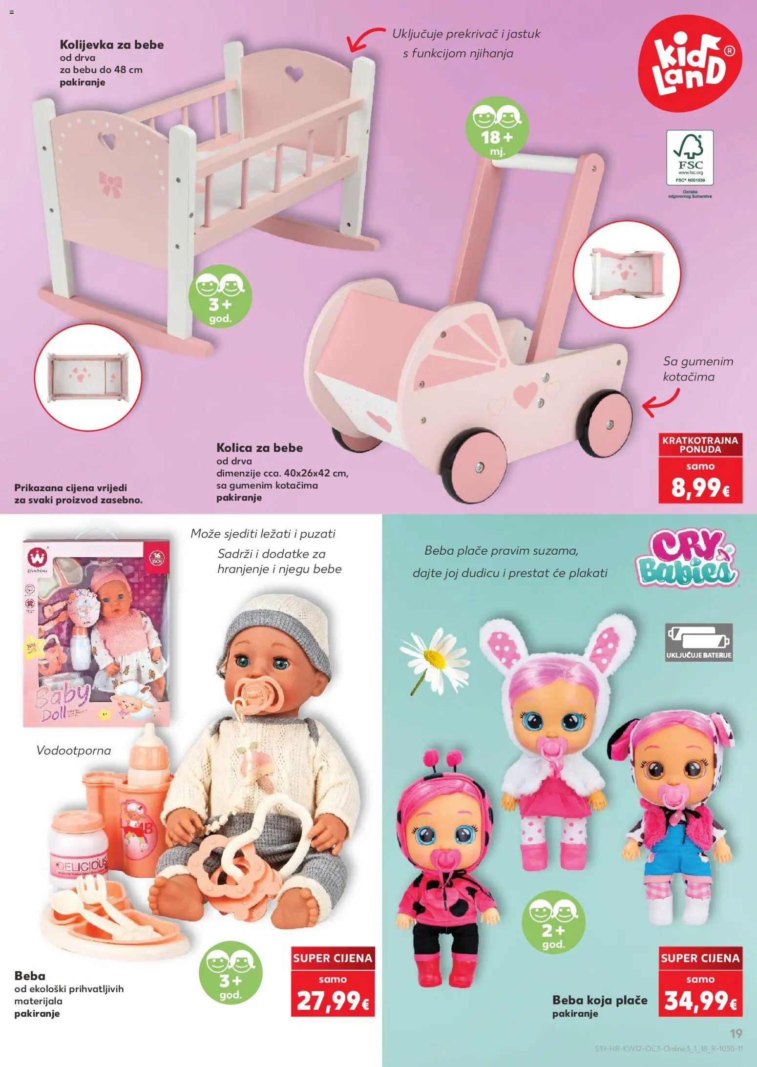 Kaufland katalog | vrijedi od 16.03.2026 | Stranica: 19 | Proizvodi: Kolica za bebe, Jastuk, Kolica, Baterije