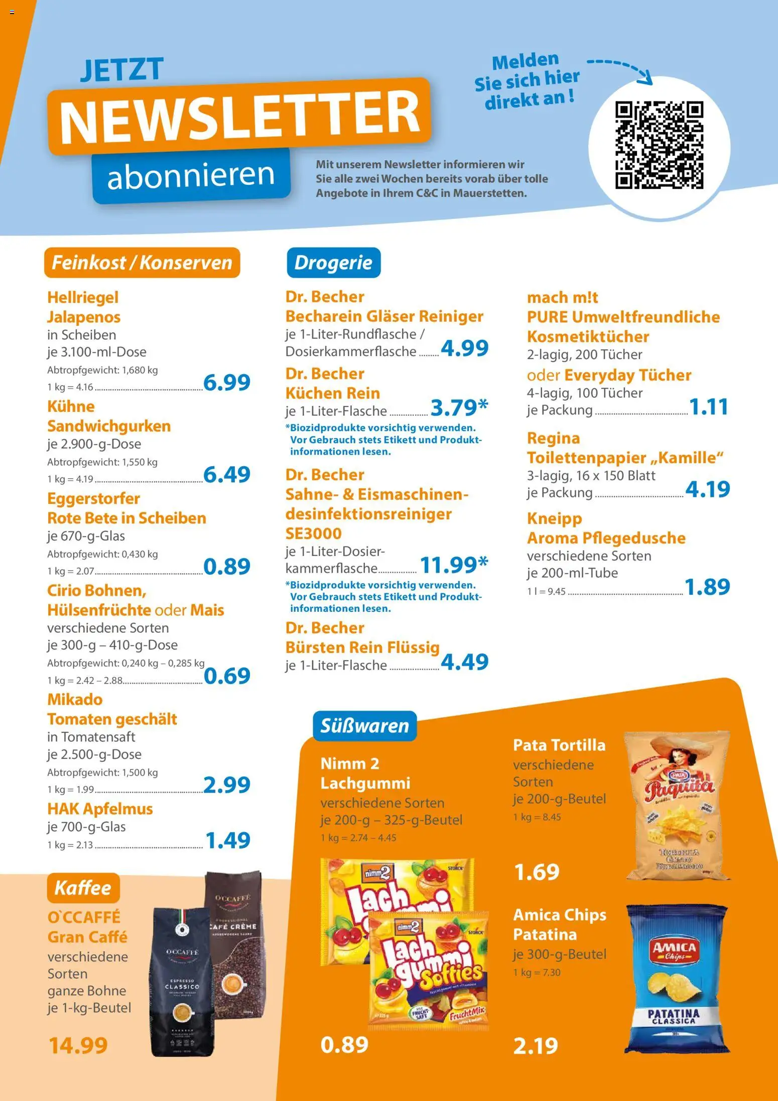 C&C Prospekt – gültig ab 04.05.2026 | Seite: 3 | Produkte: Kaffee, Creme, Chips, Toilettenpapier