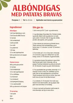 Forhåndsvisning av Coop Extra Middagsdisken SPANIA gyldig fra 13.04.2026 | Side: 12 | Produkter: Svin, Løk, Grep, Hvitløk