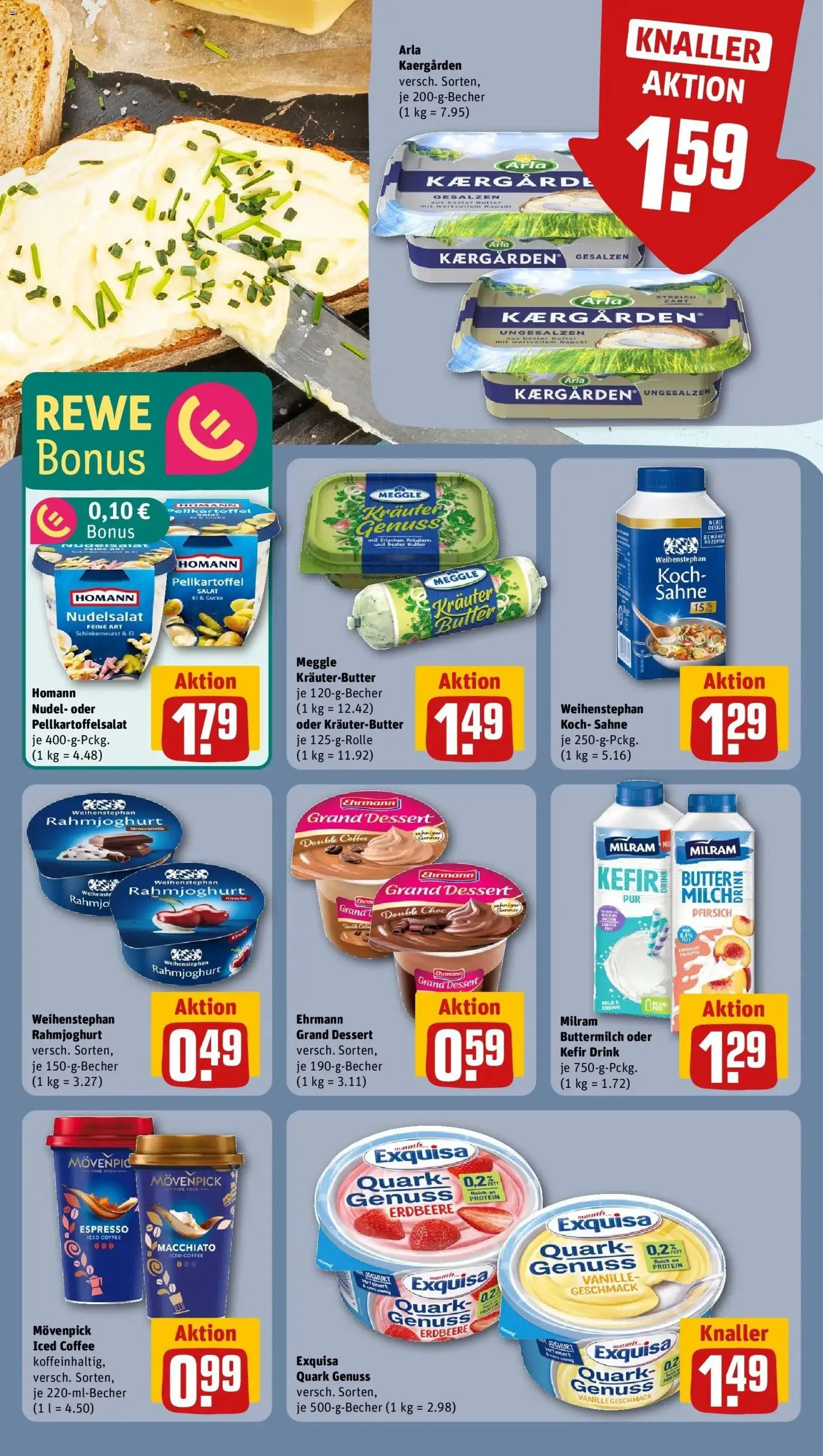 Rewe Prospekt Dortmund	 – gültig ab 12.04.2026 | Seite: 11 | Produkte: Kefir, Ehrmann grand dessert, Kräuterbutter, Exquisa