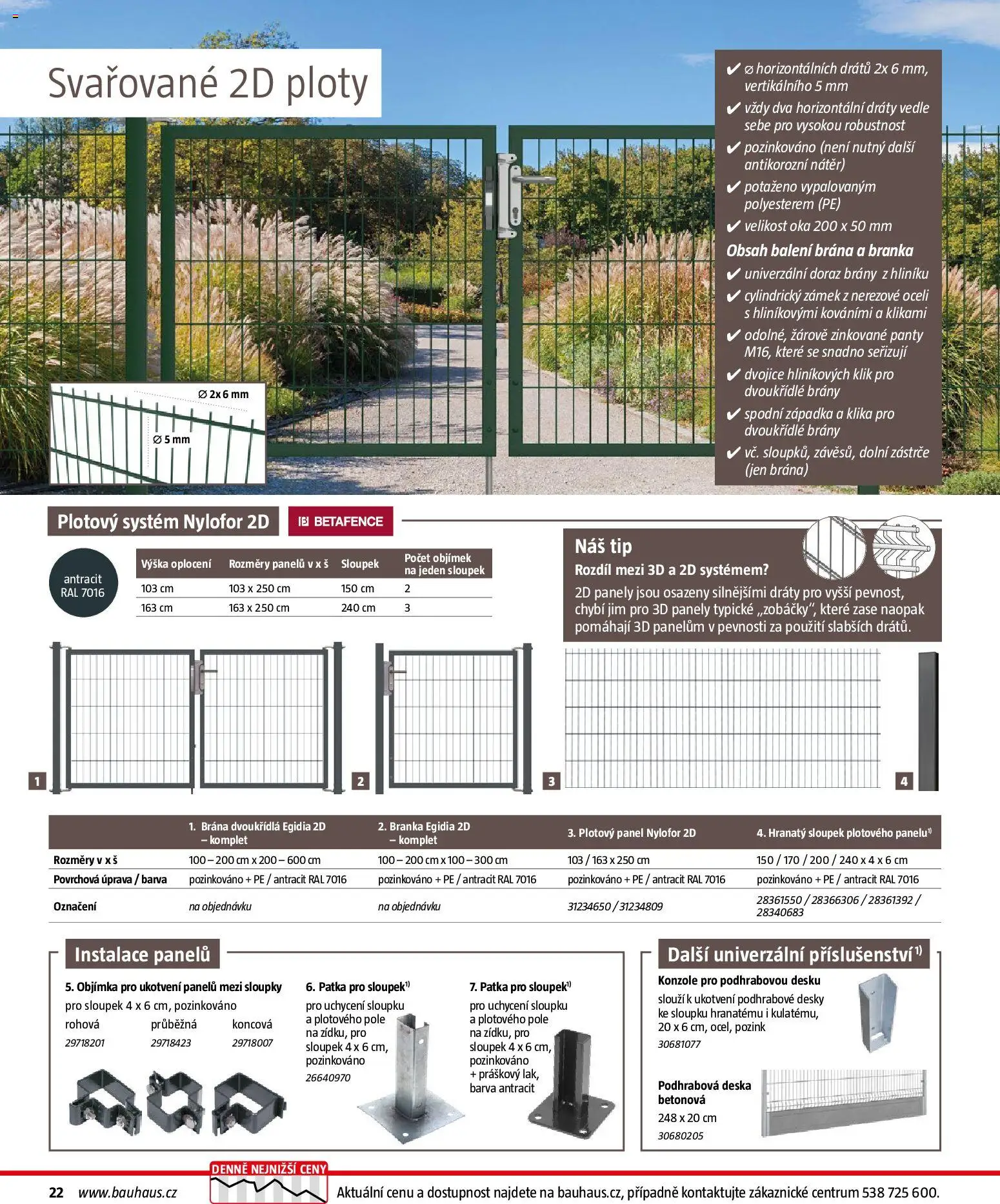 Bauhaus katalog Ploty a zahradní domky od 11.03.2026 | Strana: 22 | Produkty: Desky