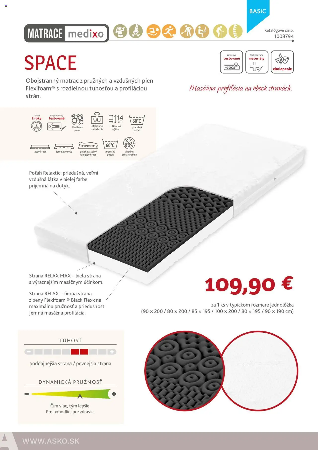 Nové ASKO nábytok akcie – leták je platný od 05.06.2025 | Strana: 26 | Produkty: Matrace, Matrac, Rošt