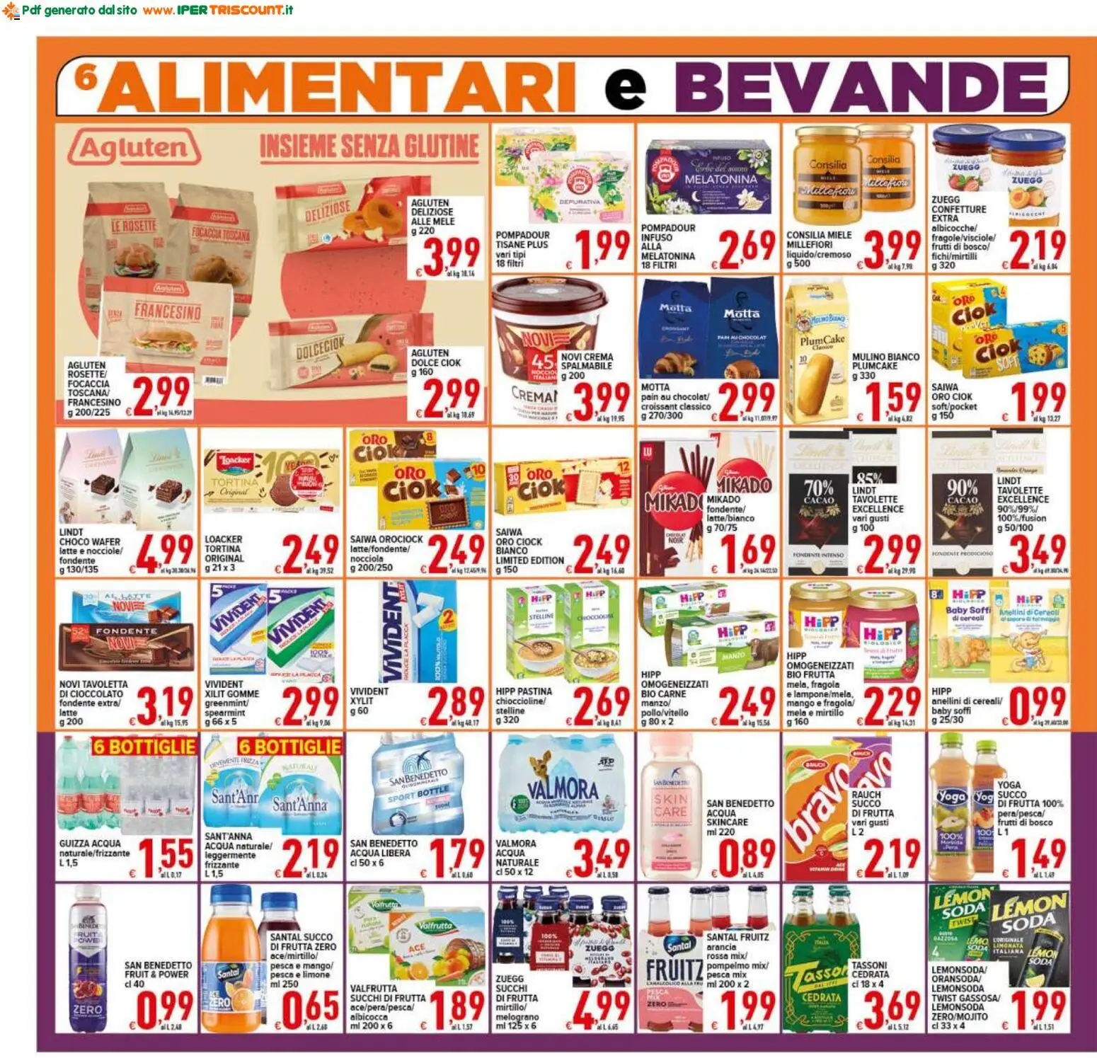 Volantino Ipertriscount del 29.04.2026 | Pagina: 6 | Prodotti: Crema, Nocciole, Cedrata, Succo di frutta