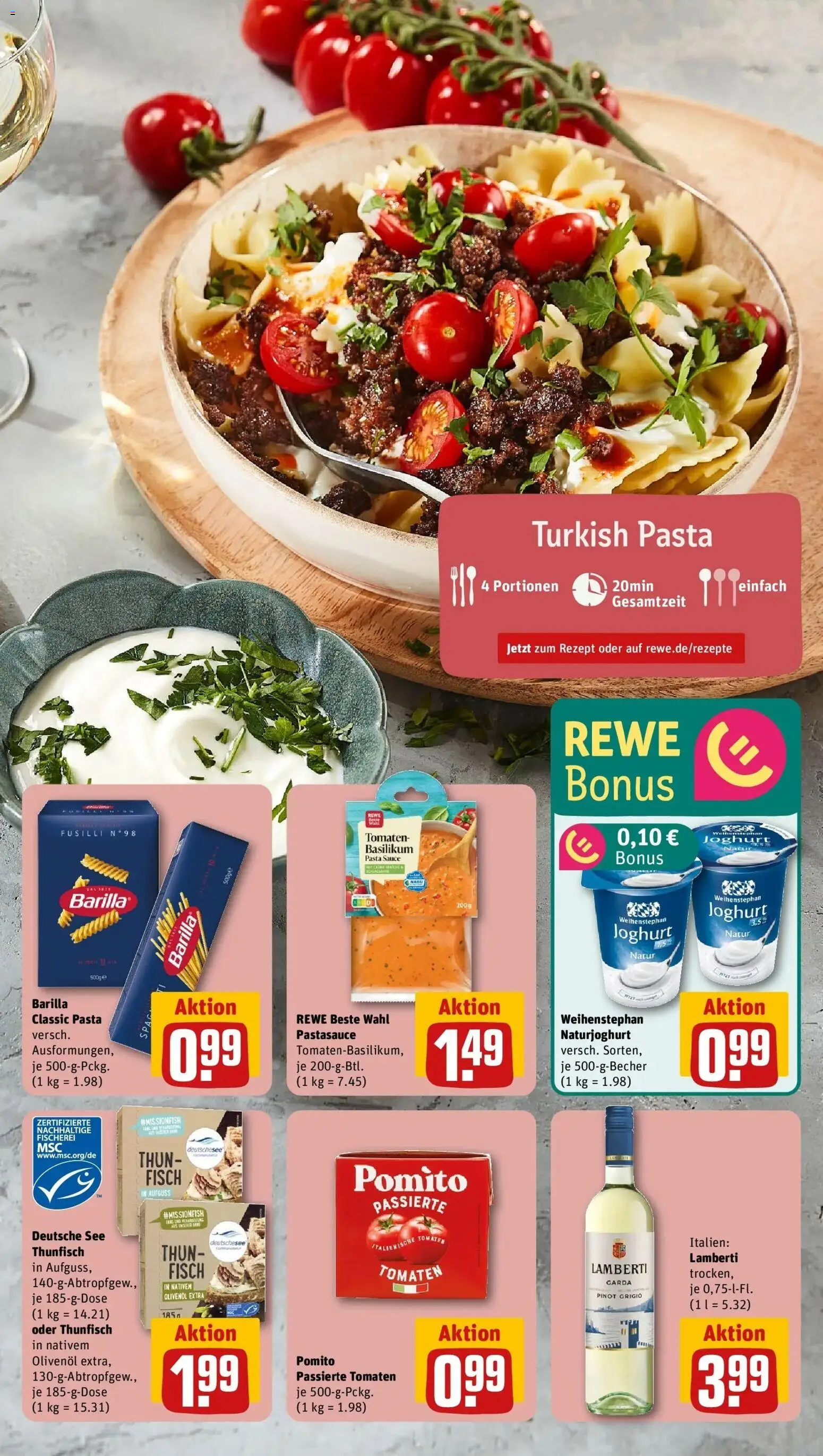 Rewe Prospekt Dortmund	 – gültig ab 12.04.2026 | Seite: 19 | Produkte: Barilla, Thunfisch, Tomaten, Pasta