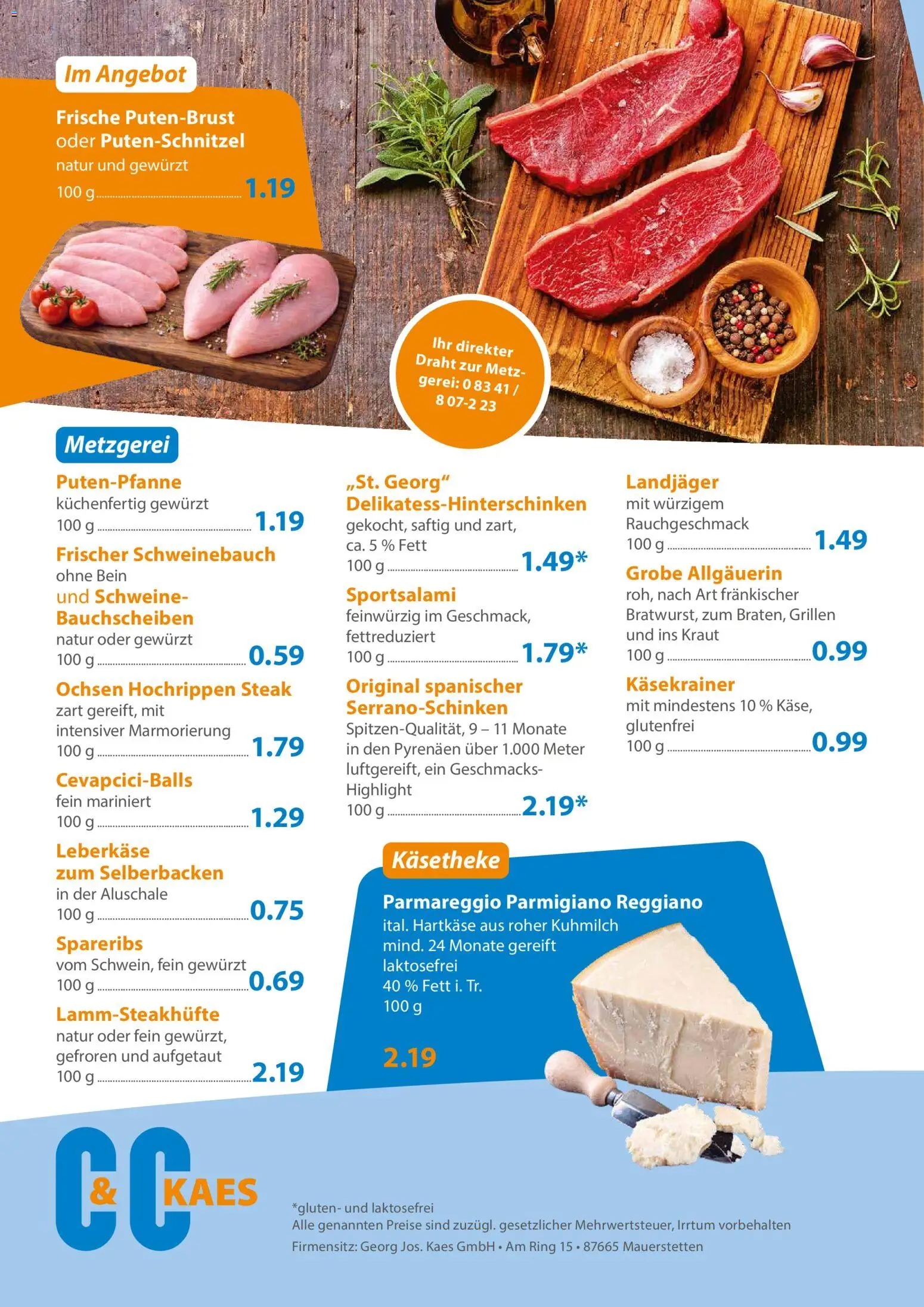 C&C Prospekt – gültig ab 04.05.2026 | Seite: 4 | Produkte: Käsekrainer, Kraut, Steak, Leberkase