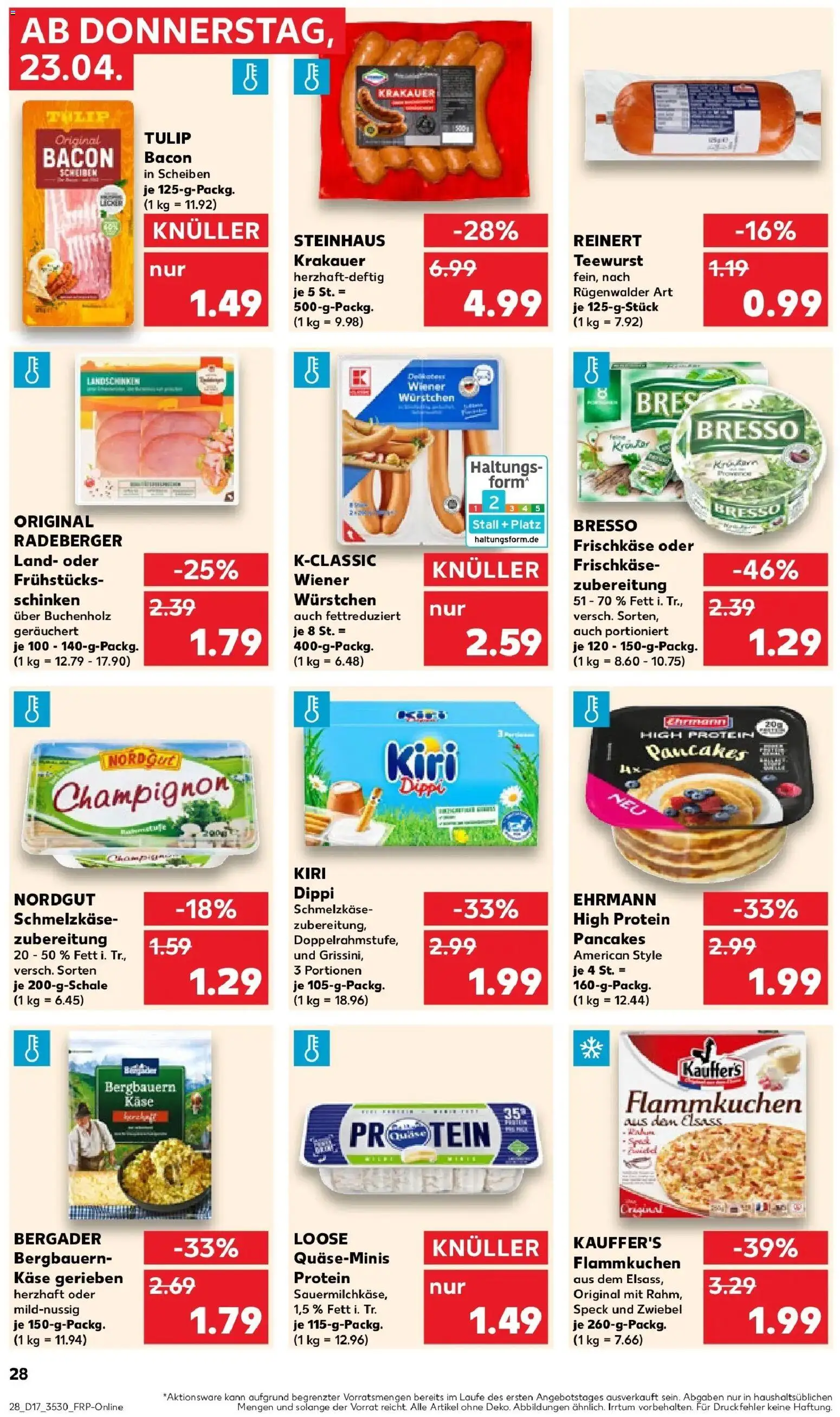 Kaufland Prospekt Bautzen	 – gültig ab 23.04.2026 | Seite: 28 | Produkte: Wiener wurstchen, Käse, Bresso, Frischkase