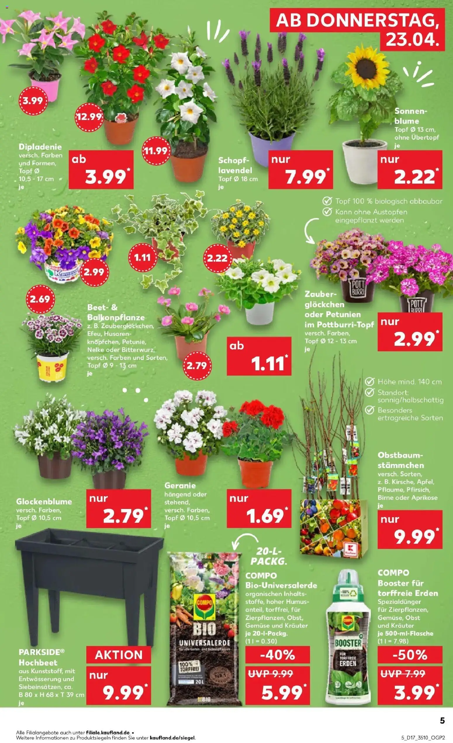 Kaufland Prospekt Bautzen	 – gültig ab 23.04.2026 | Seite: 5 | Produkte: Hochbeet, Gemüse, Birne, Lavendel