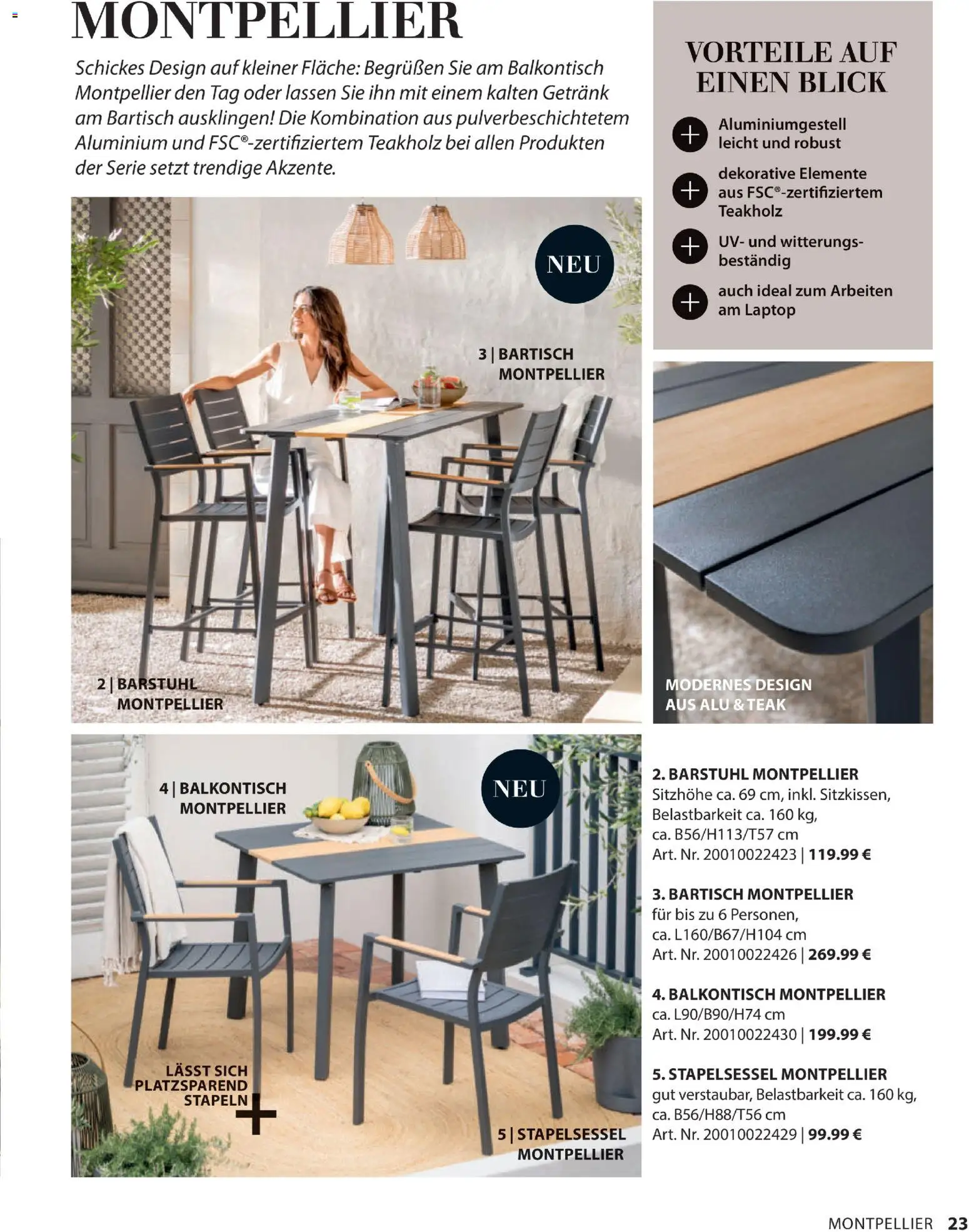 Dehner Gartenmöbel Trends 2026 – gültig ab 29.01.2026 | Seite: 23 | Produkte: Bartisch, Laptop