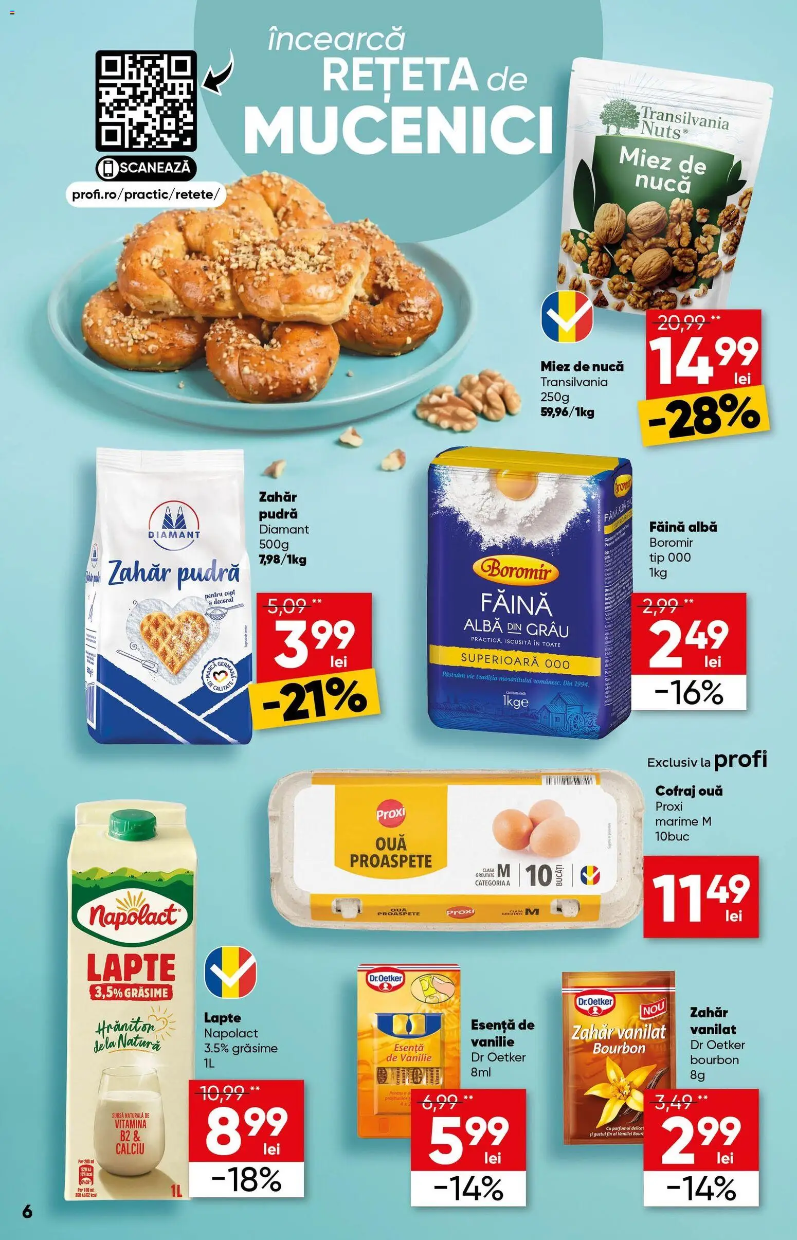 Noul catalog Profi – valabil de la 04.03.2026 | Pagină: 6 | Produse: Lapte, Ouă, Făină, Zahăr