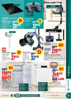 E.leclerc katalog akcije – veljaven od 29.04.2026 | Stran: 37 | Izdelki: Pohištvo, Krtaca, Sesalnik, Časovnik