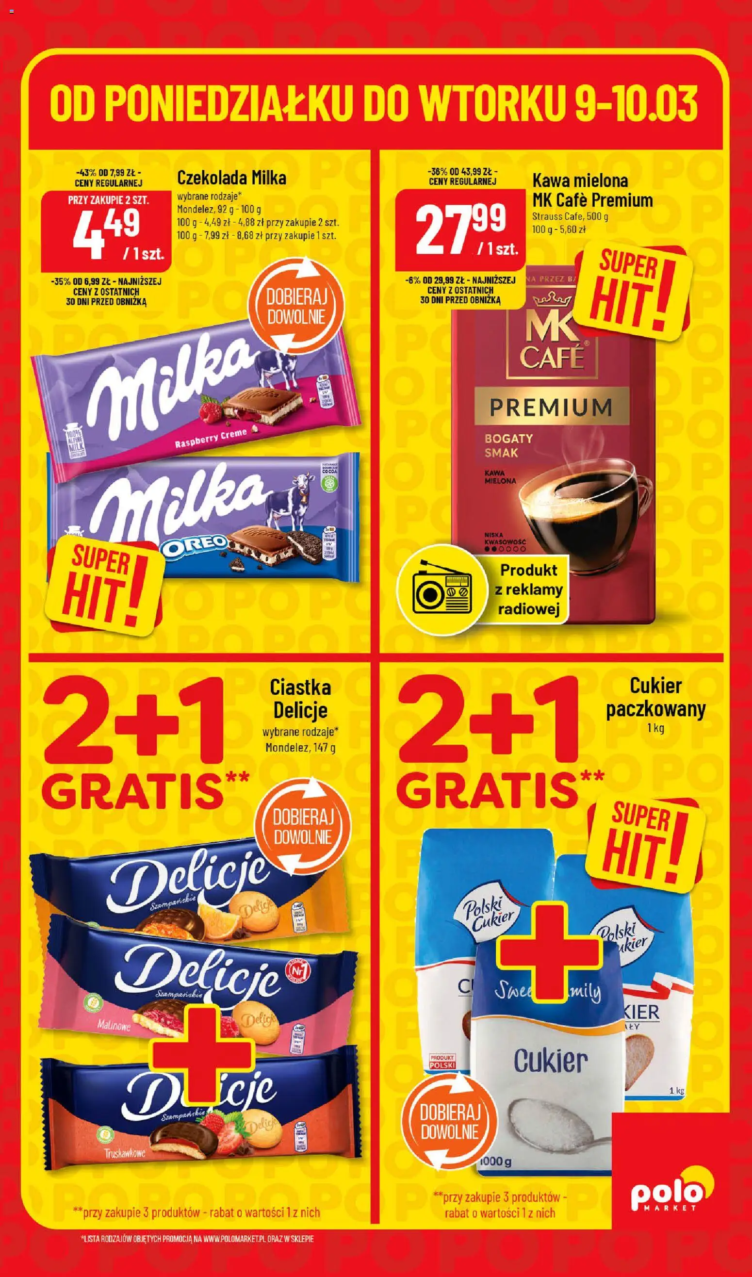 POLOmarket gazetka - Super Hity od 09.03.2026 | Strona: 5 | Produkty: Czekolada milka, Milka, Ciastka, Cukier