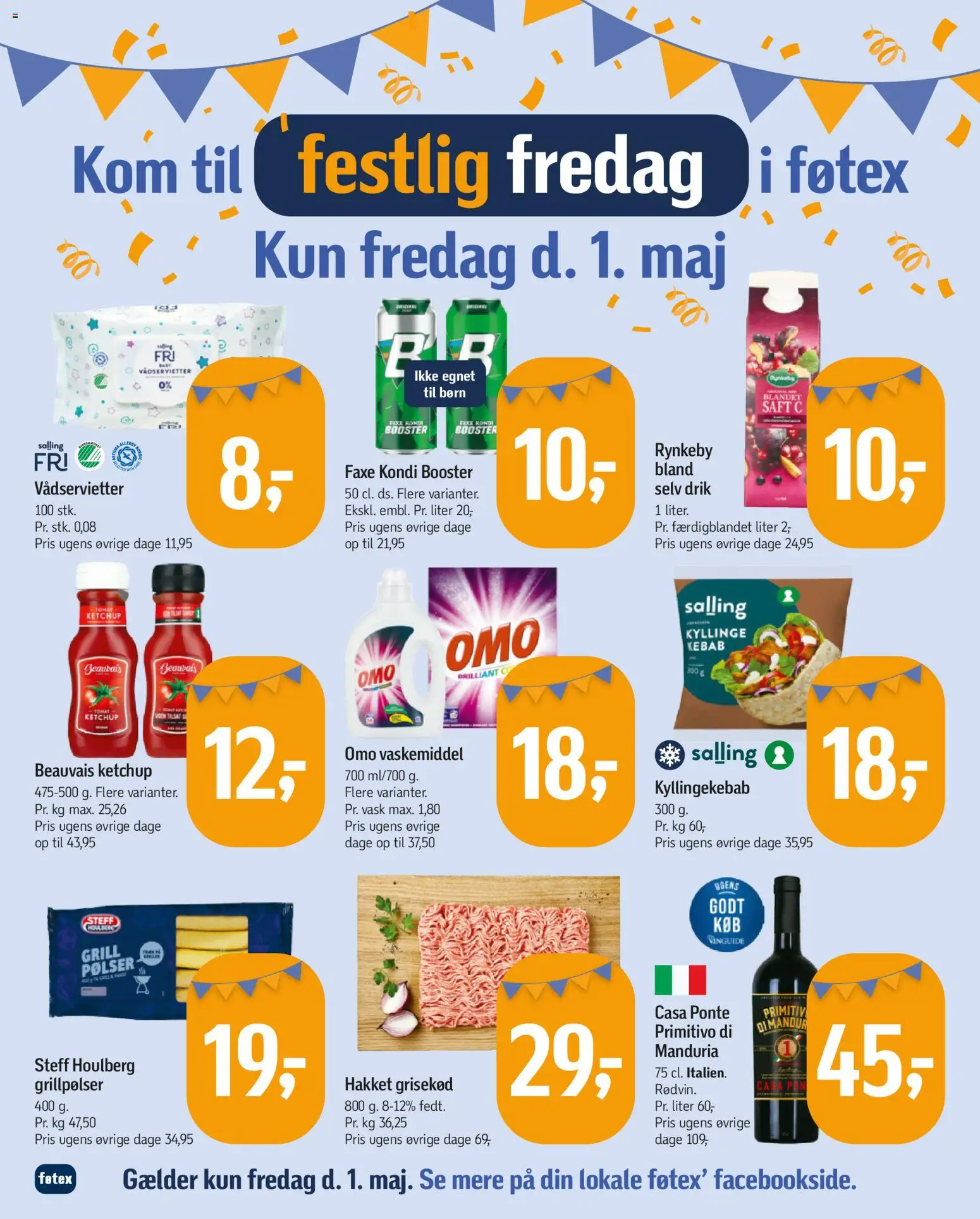Føtex tilbudsavis – gyldig fra 01.05.2026 | Side: 2 | Produkter: Pølser, Ketchup, Kebab, Grill