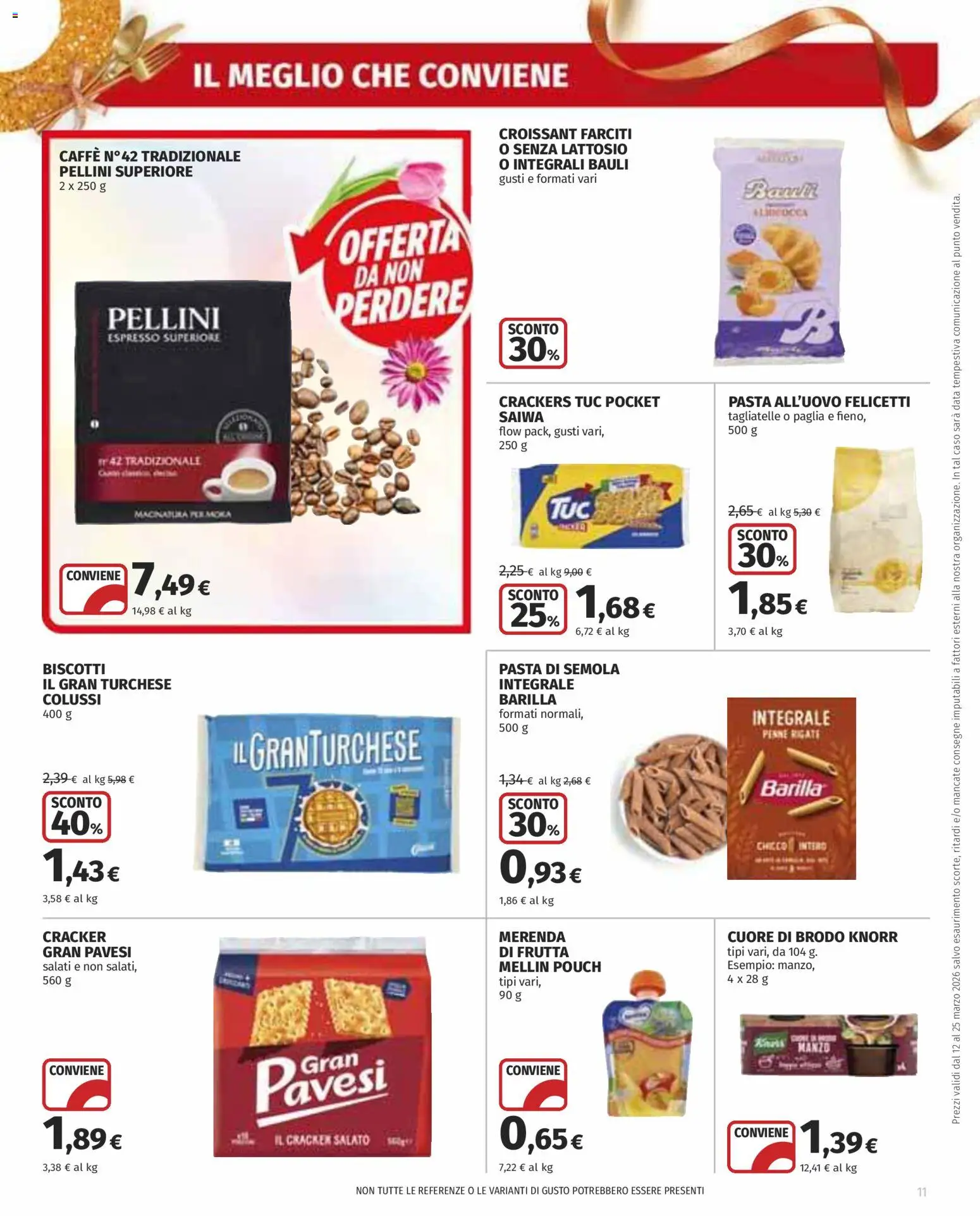 Volantino COOP del 12.03.2026 | Pagina: 11 | Prodotti: Manzo, Biscotti, Crackers, Croissant