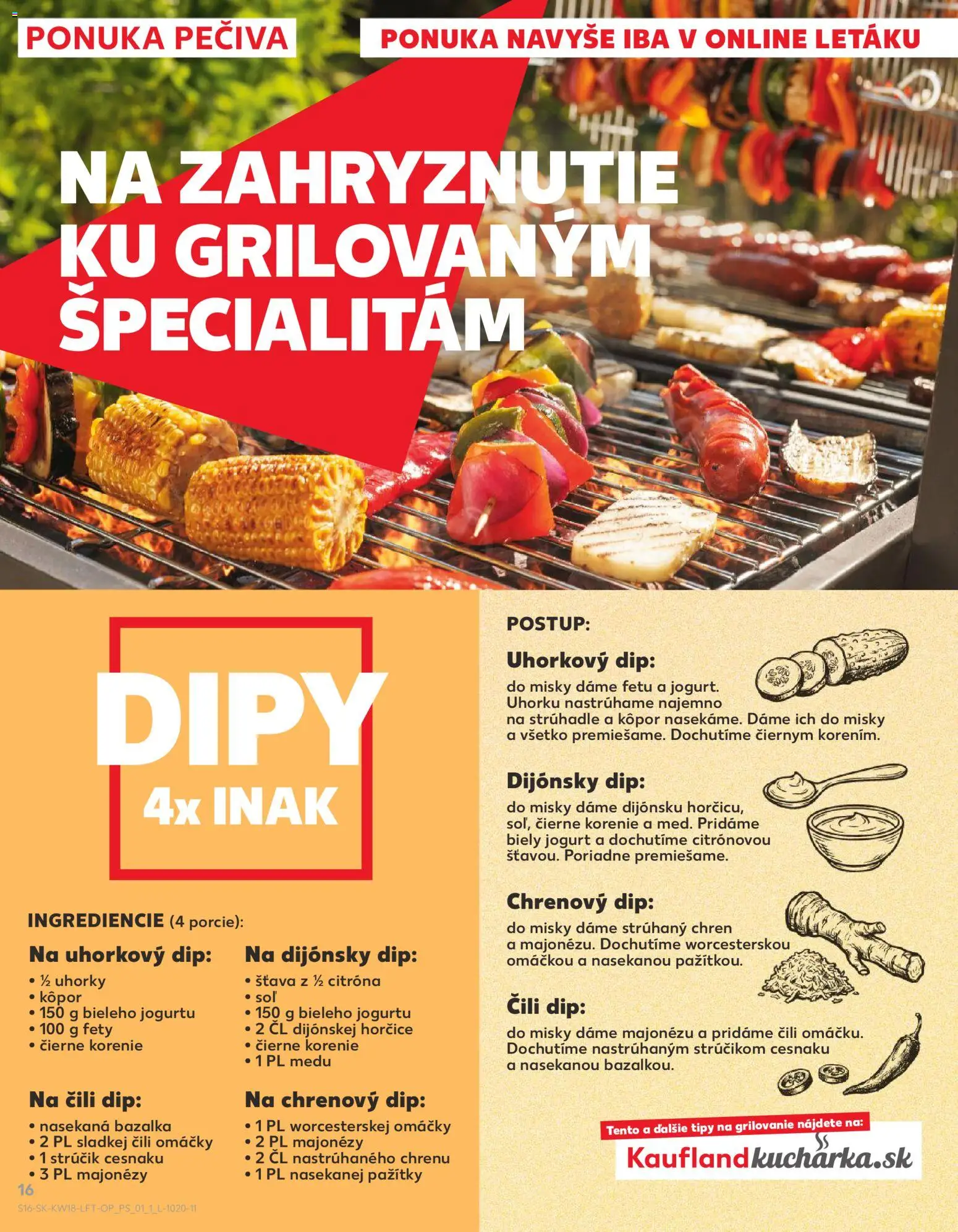 Nové Kaufland akcie – leták je platný od 30.04.2026 | Strana: 16 | Produkty: Chren, Biely jogurt, Korenie, Soľ