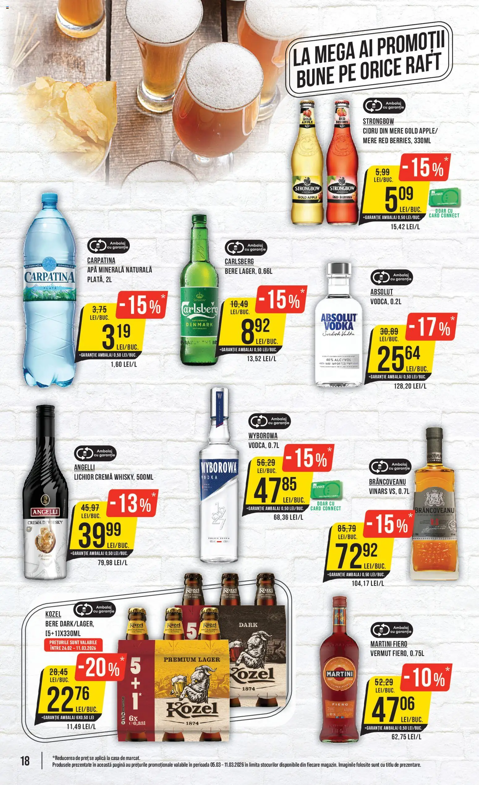Noul catalog Mega Image – valabil de la 05.03.2026 | Pagină: 18 | Produse: Lichior, Cremă, Apple, Bere